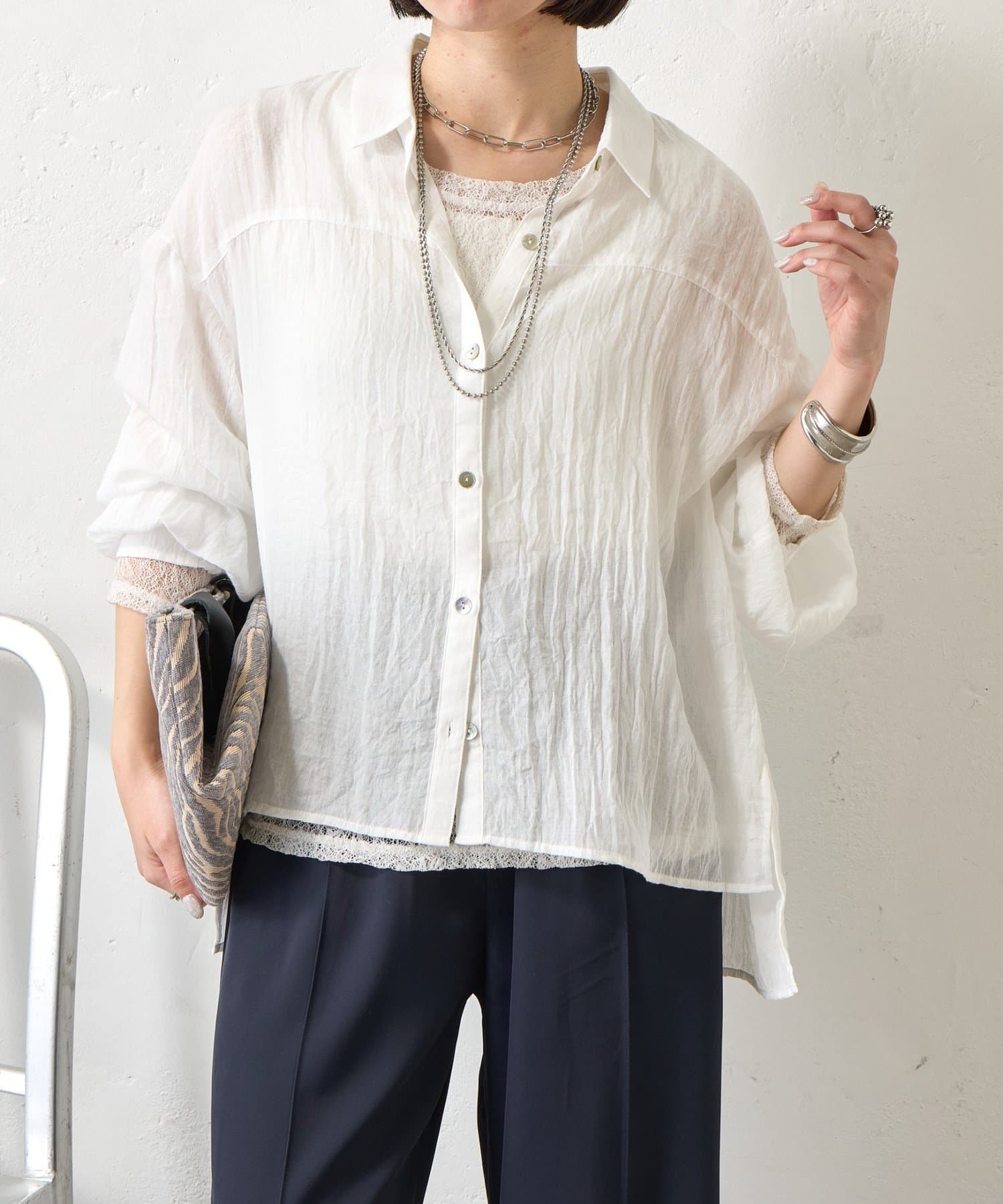 Jena　espace merveilleux(ジェナ　エスパスメルヴェイユ) 袖ギャザーガーゼSH