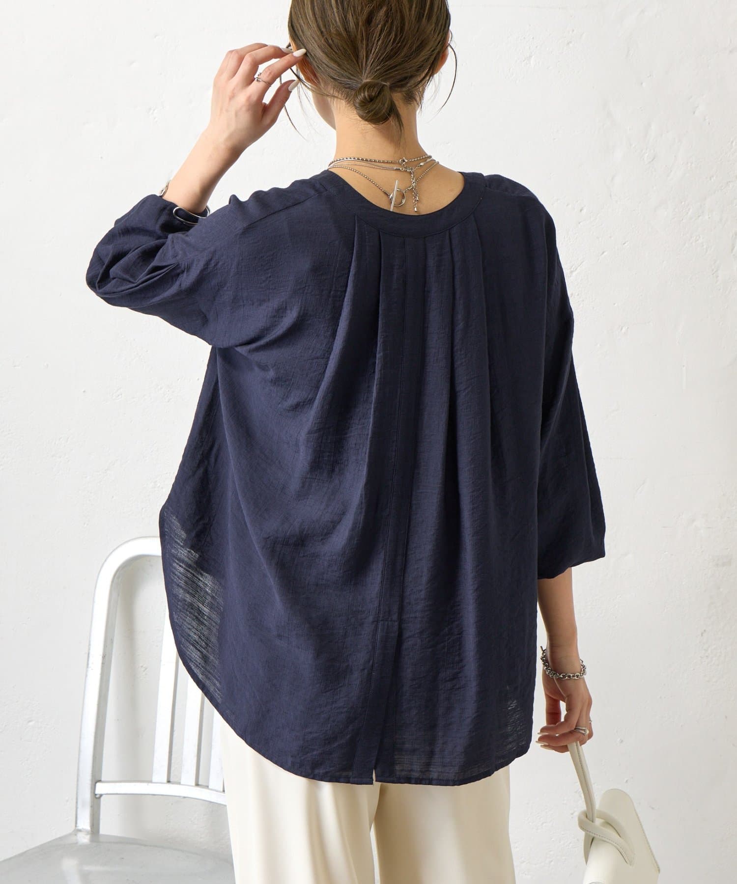 Jena　espace merveilleux(ジェナ　エスパスメルヴェイユ) コットンローンギャザーSH