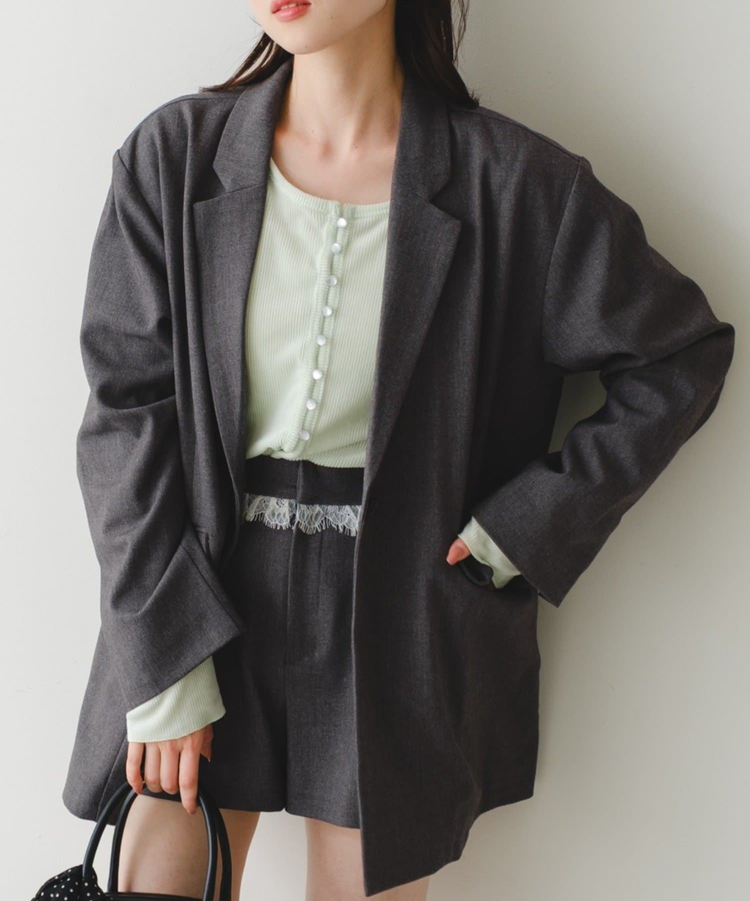 Kastane(カスタネ) 【2.7(土)11:00〜2.8(日)ポイントUP開催/2026SSカタログ/セットアップ対応/レース取り外し可】レースマルチウェイジャケット