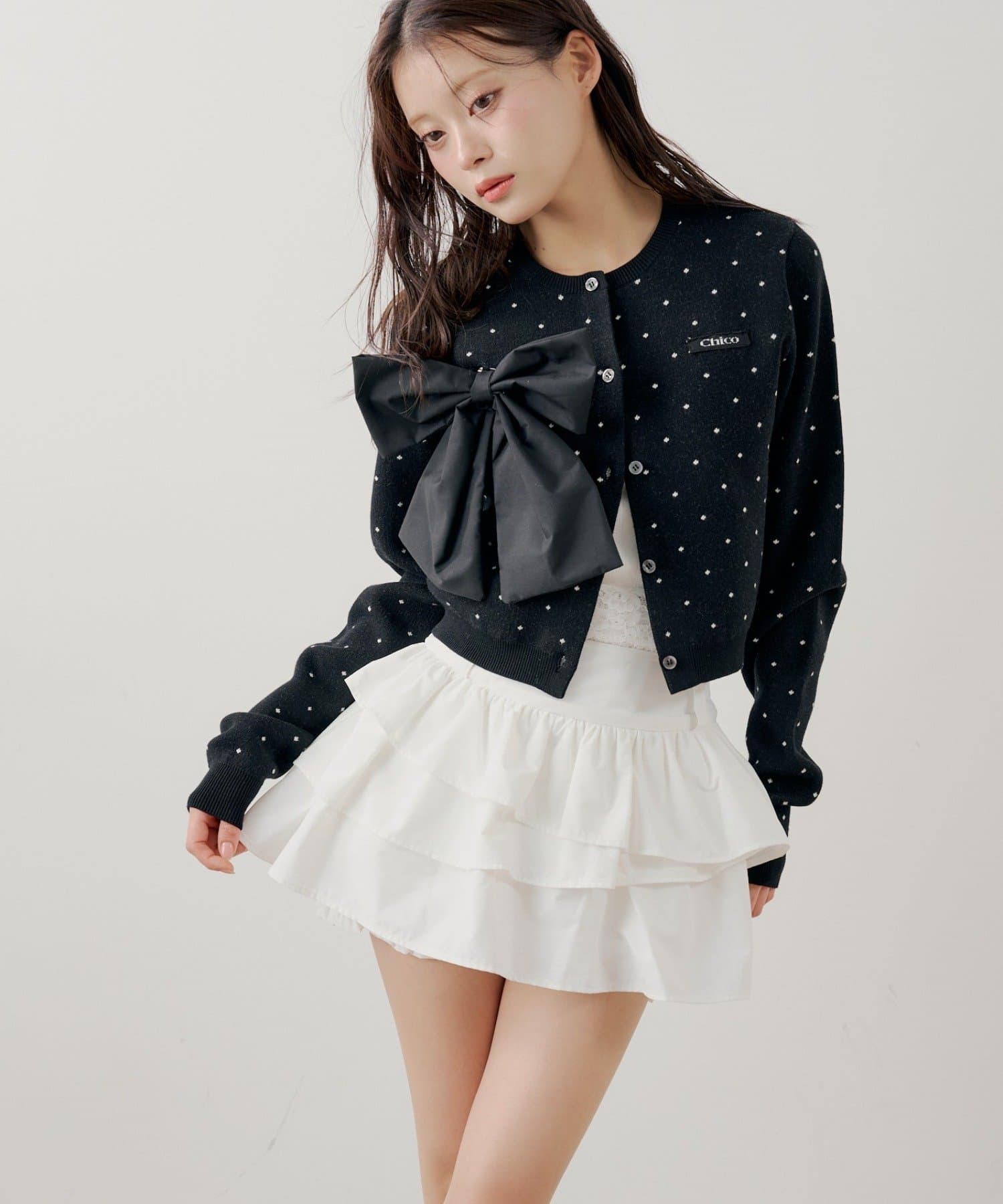 Chico(チコ) レイヤードフリルティアードスカート