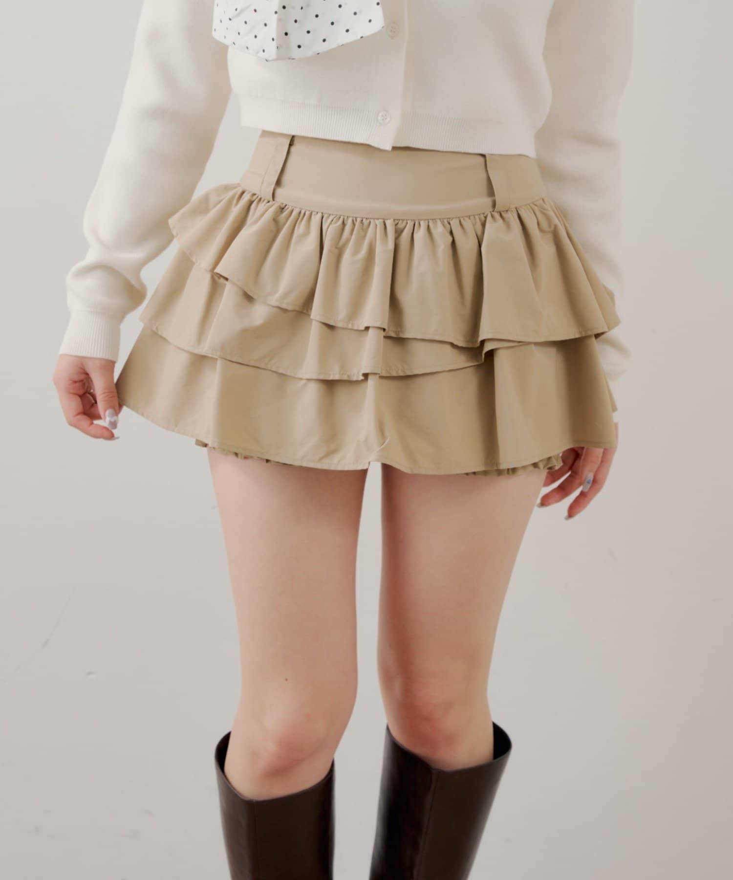 Chico(チコ) レイヤードフリルティアードスカート