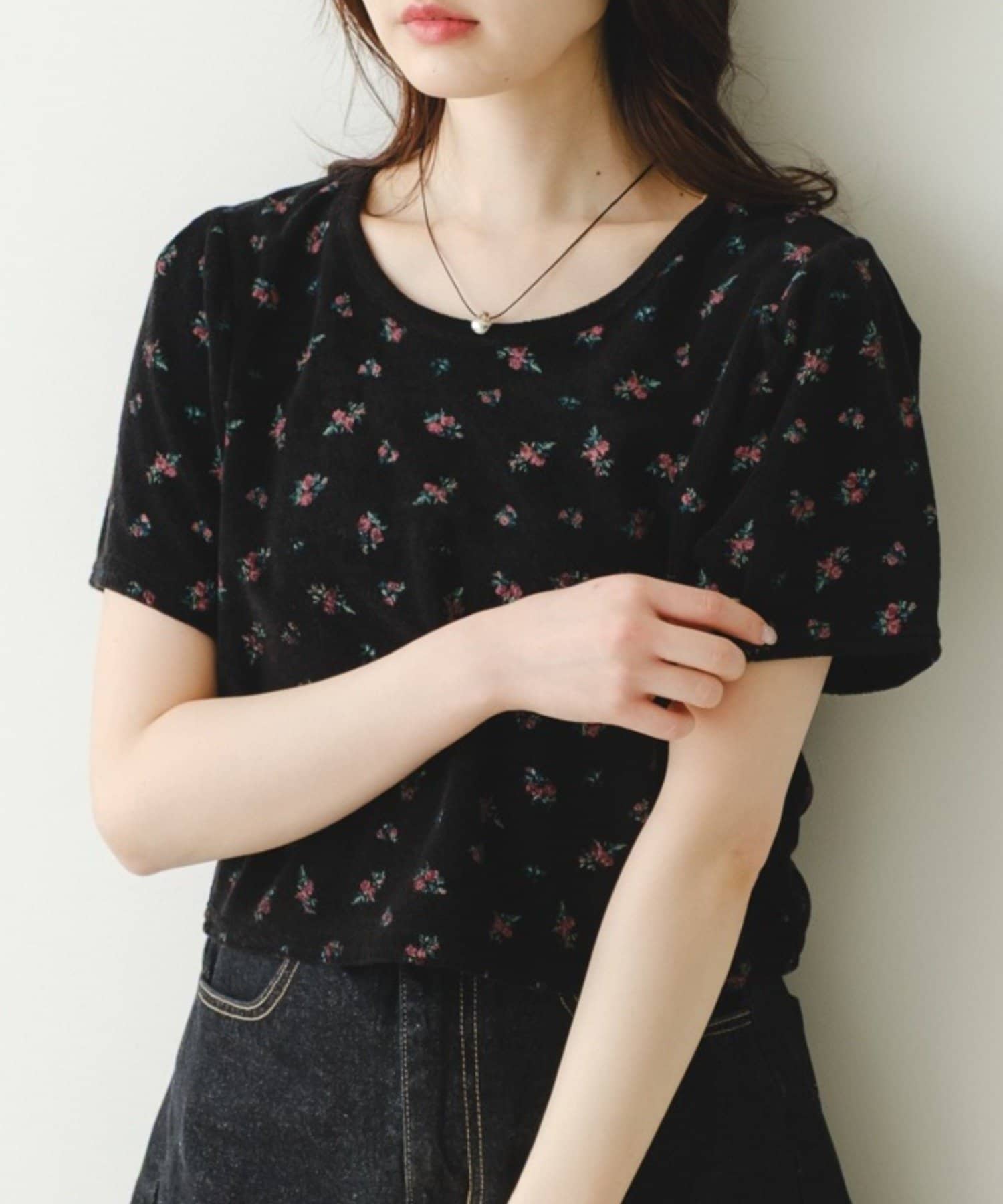 Kastane(カスタネ) 【2.7(土)11:00〜2.8(日)ポイントUP開催/2026SSカタログ】パイルフラワーtee