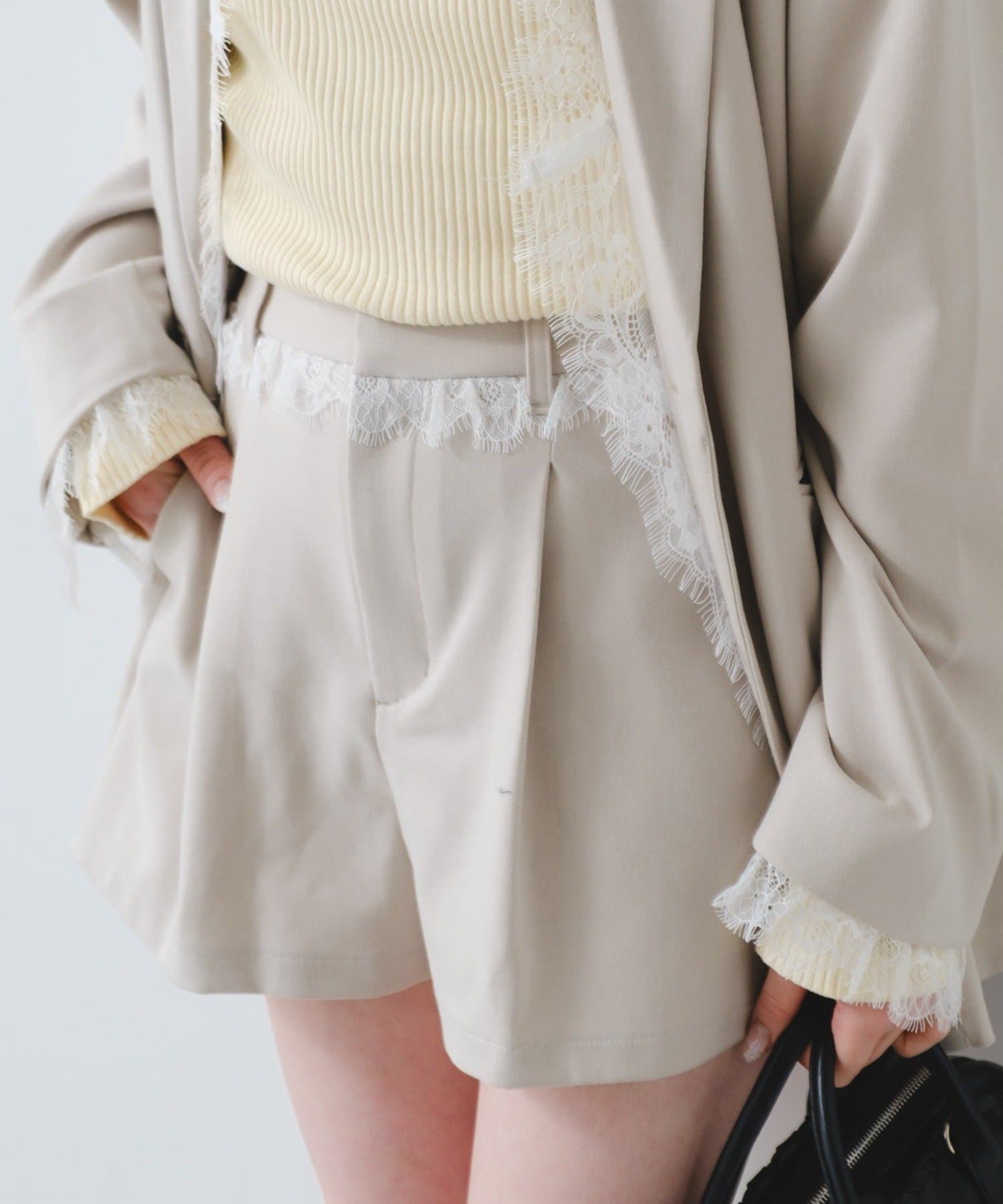 Kastane(カスタネ) 【2.7(土)11:00～2.8(日)ポイントUP開催】SETUPレースショートパンツ