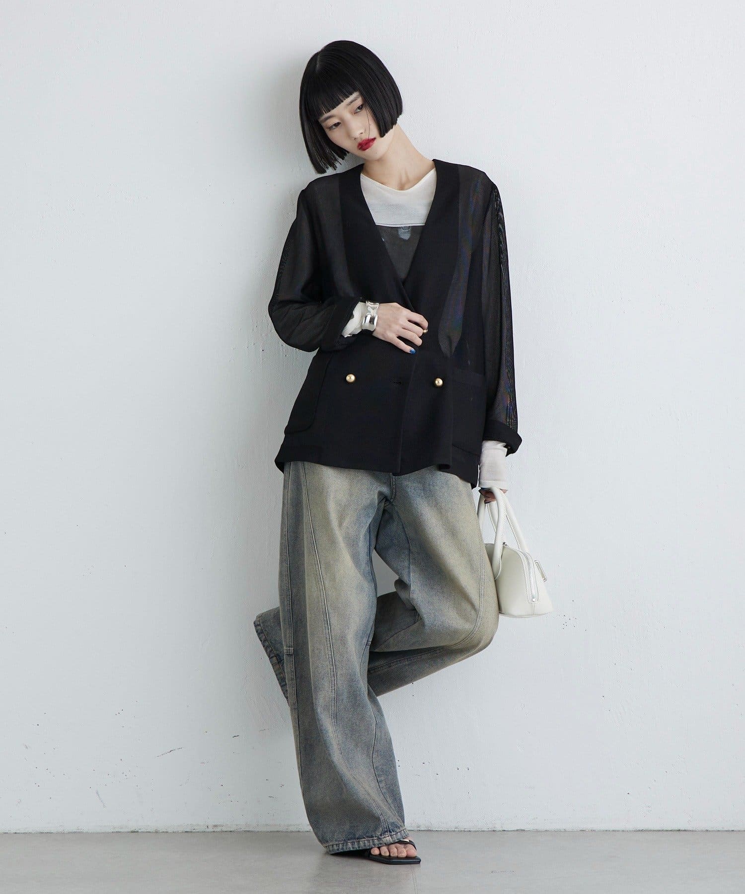 Lui's(ルイス) メッシュノーカラージャケット