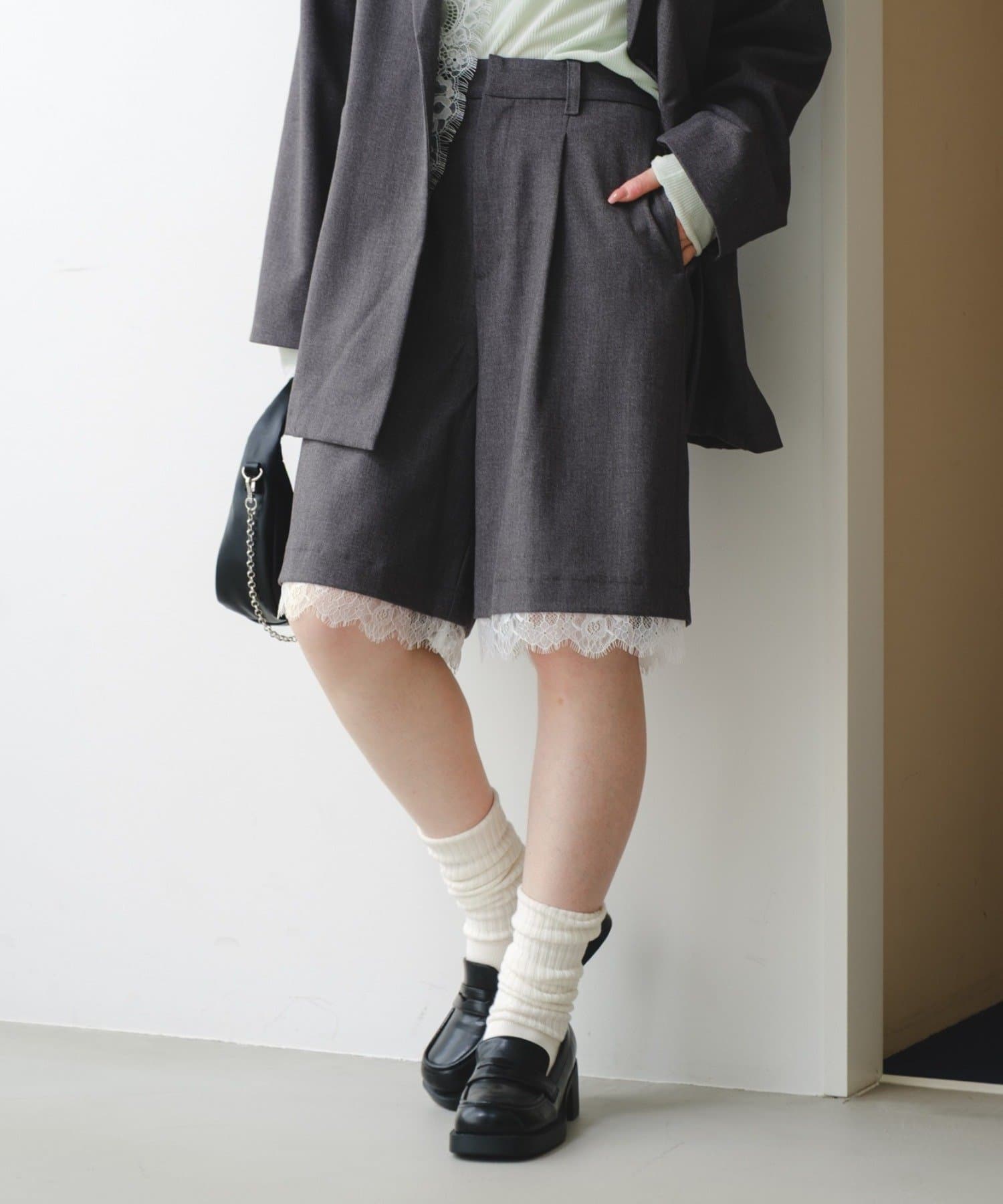 Kastane(カスタネ) 【2.7(土)11:00～2.8(日)ポイントUP開催】SETUPレースハーフパンツ