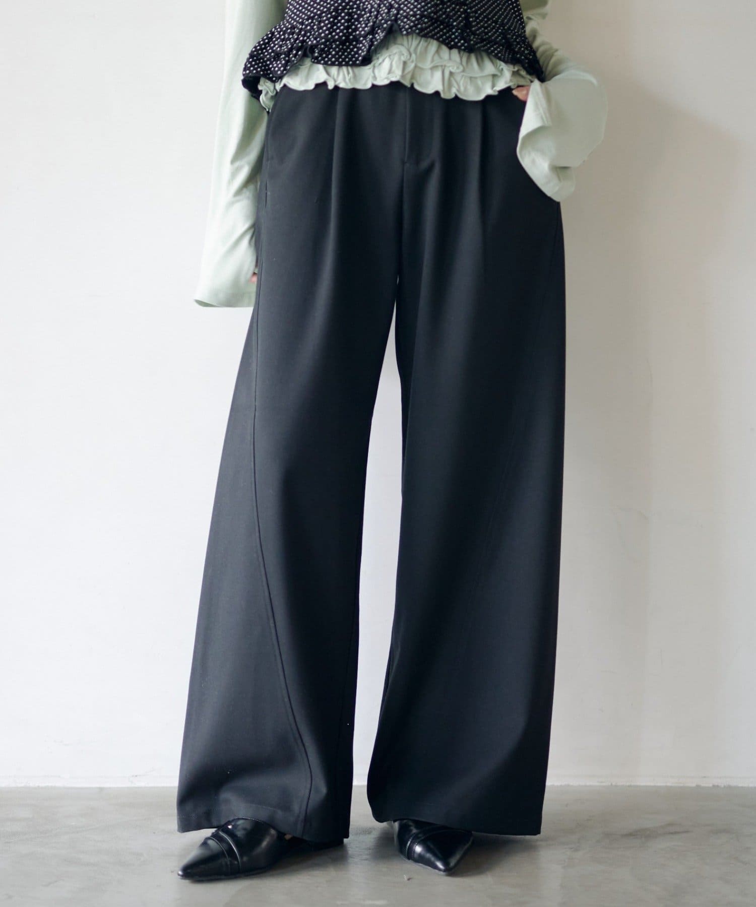 Kastane(カスタネ) 【2.7(土)11:00～2.8(日)ポイントUP開催/2サイズ展開/低身長サイズ】SETUPカーブスラックス