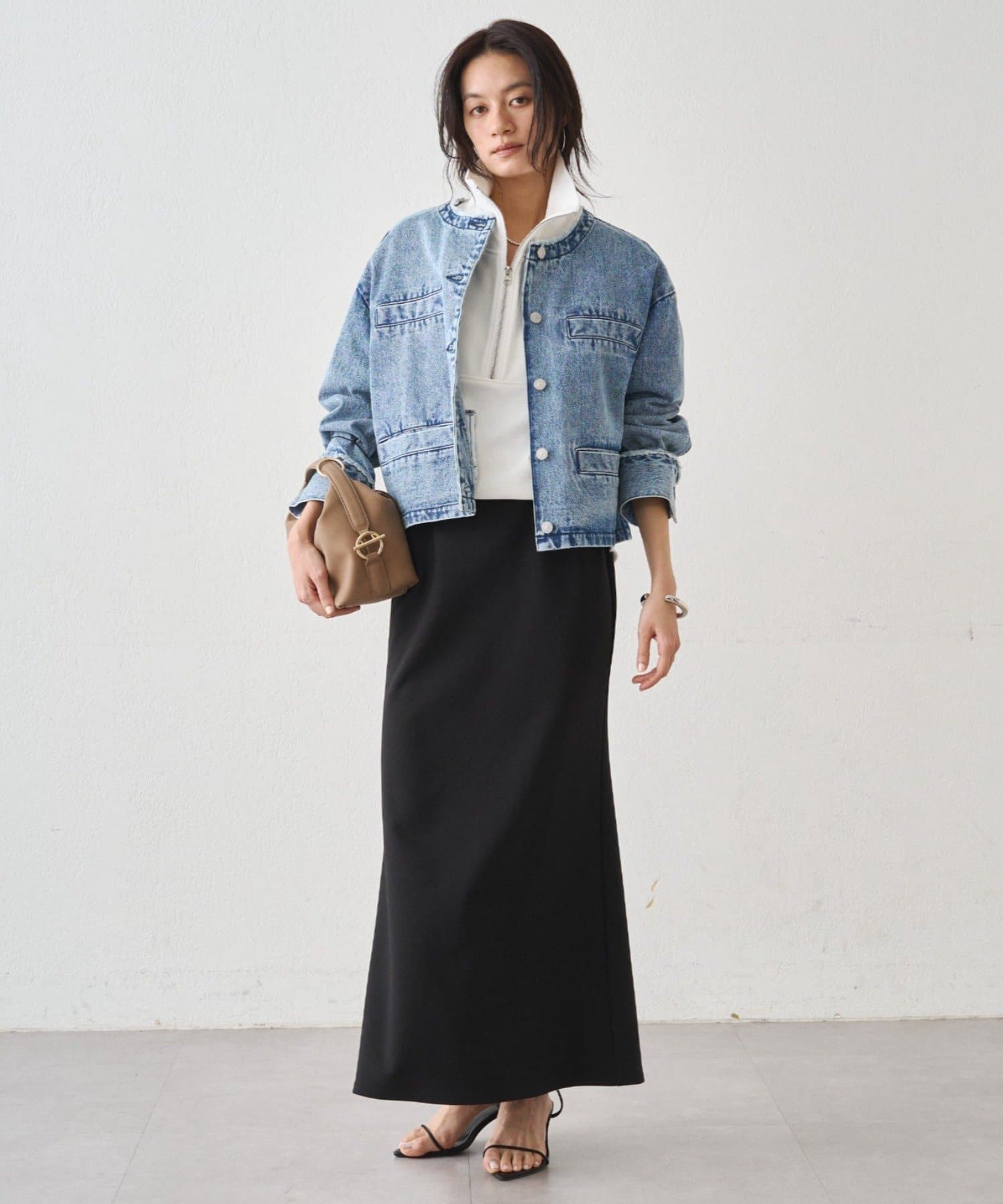 LOUNGEDRESS(ラウンジドレス) カットジョーゼットマーメイドスカート