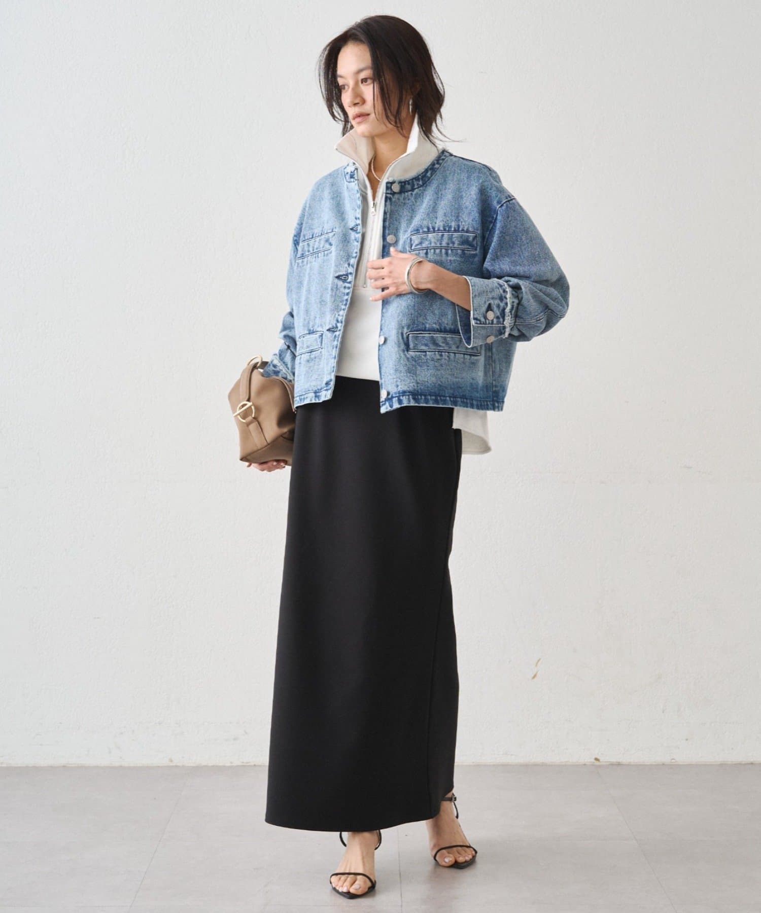 LOUNGEDRESS(ラウンジドレス) カットジョーゼットマーメイドスカート