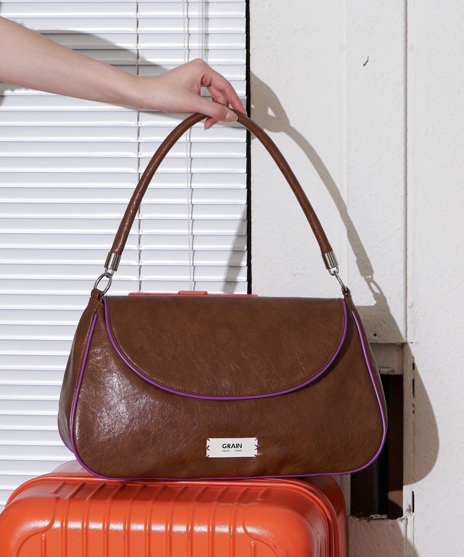 CIAOPANIC(チャオパニック) 【GRAIN/グレイン】ヴィンテージシンプル配色フラップバッグ