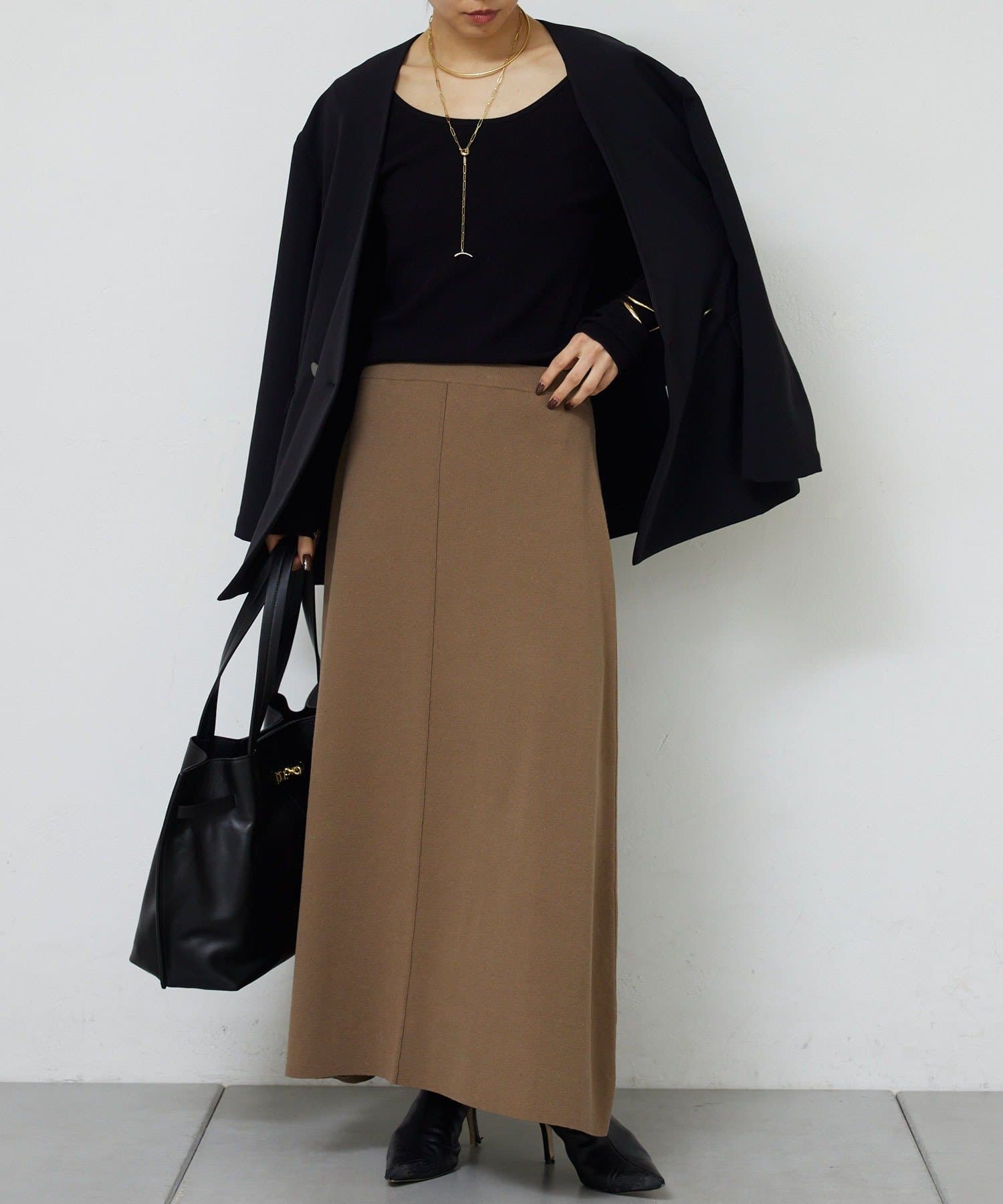 GALLARDAGALANTE(ガリャルダガランテ) 【セットアップ対応】ニットフレアスカート