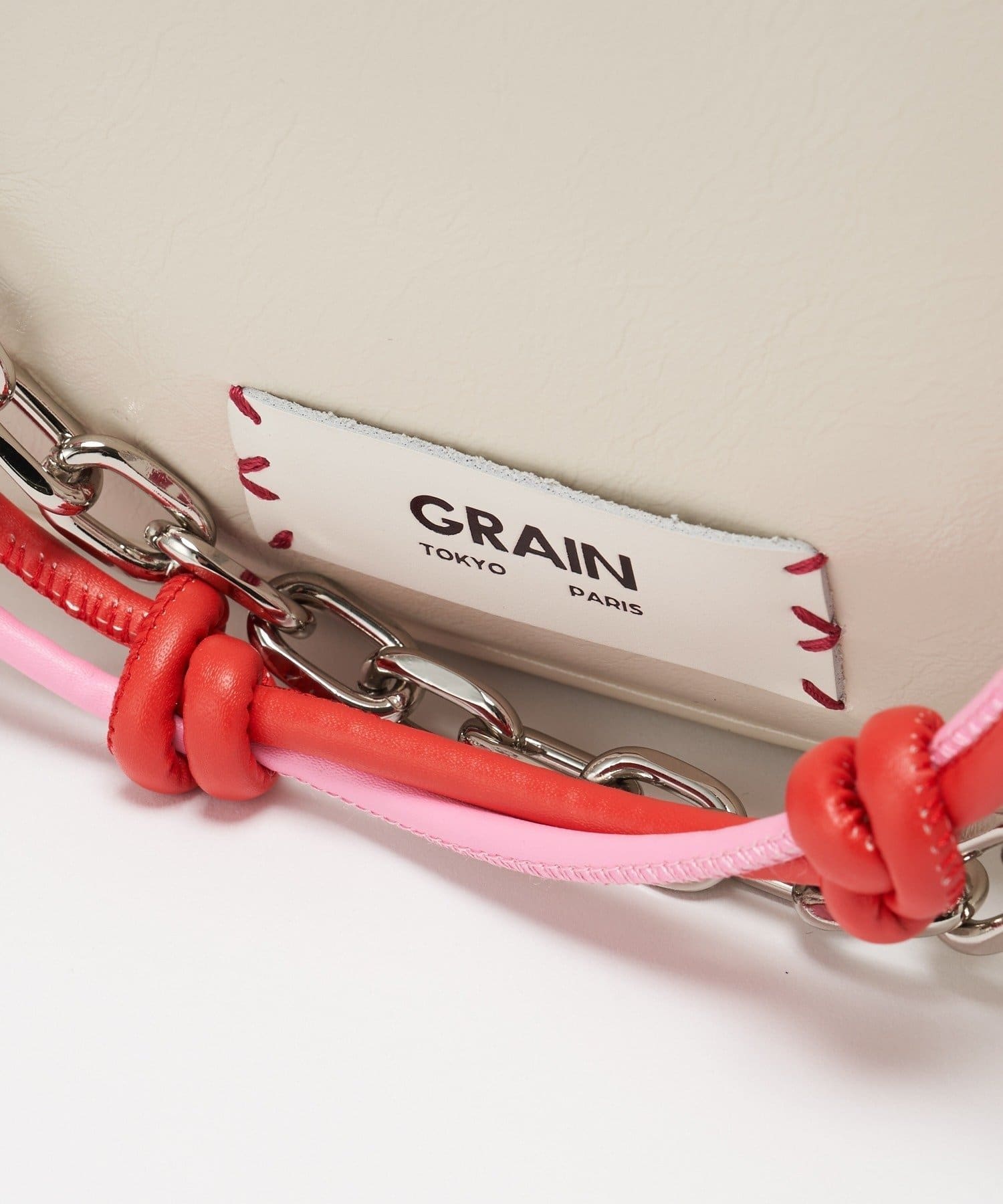 CIAOPANIC(チャオパニック) 【GRAIN/グレイン】配色レザーチェーンボストンバッグ