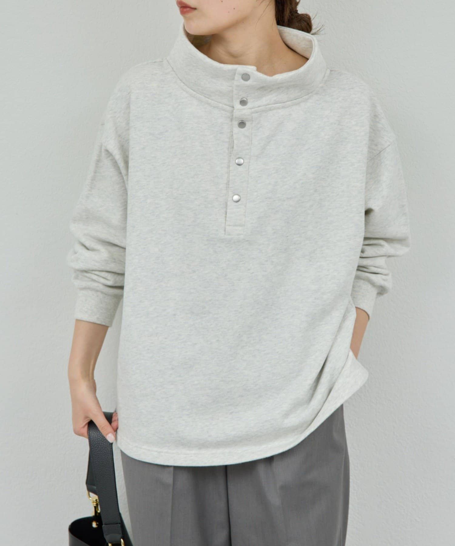 GALLARDAGALANTE(ガリャルダガランテ) ハーフスナップスウェット