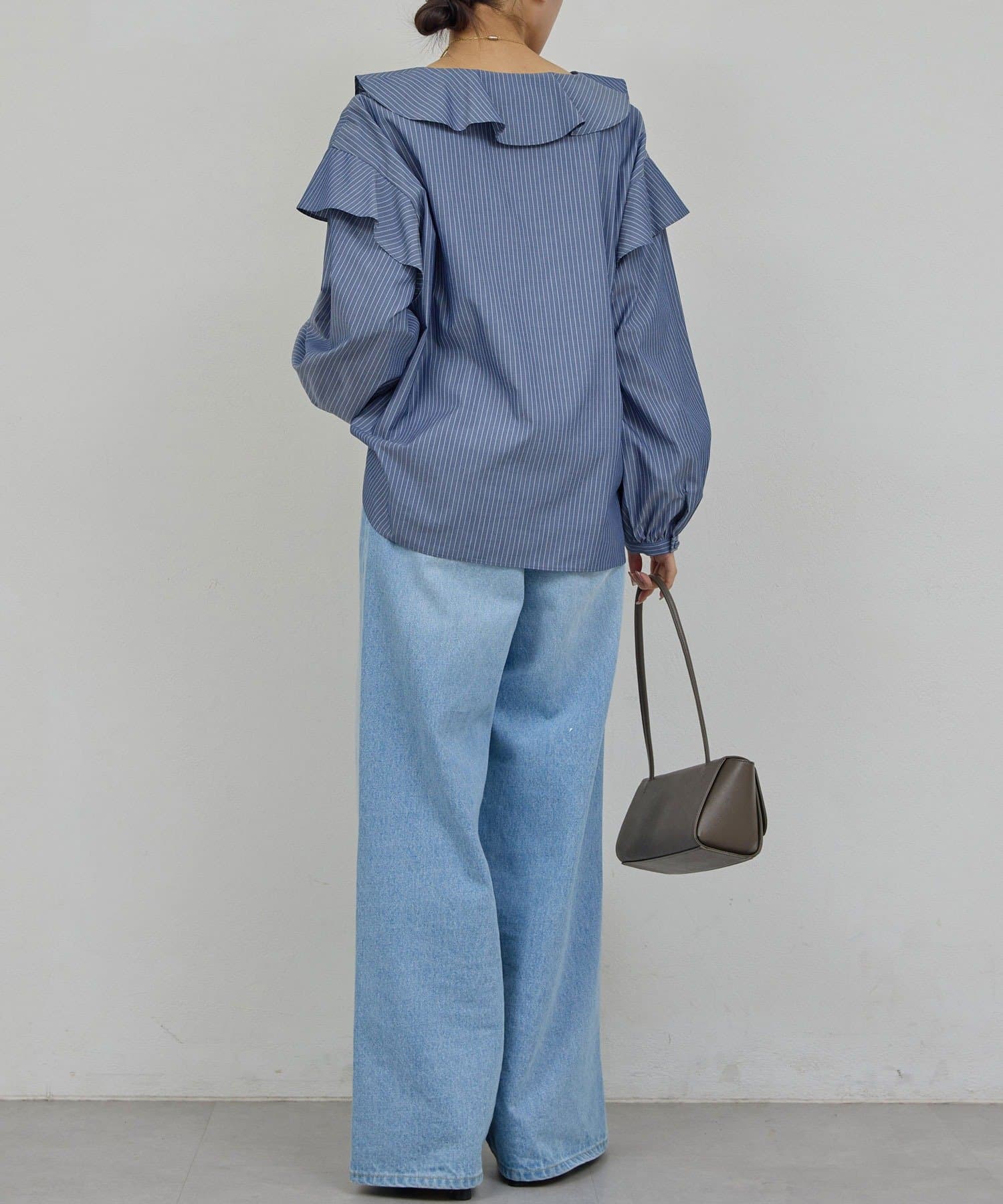 GALLARDAGALANTE(ガリャルダガランテ) ラッフルフリルブラウス