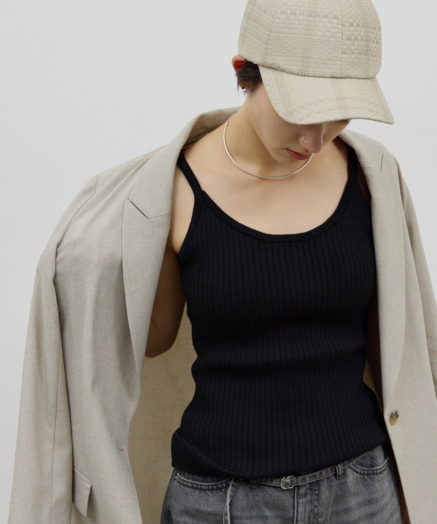 GALLARDAGALANTE(ガリャルダガランテ) リブニットキャミソール