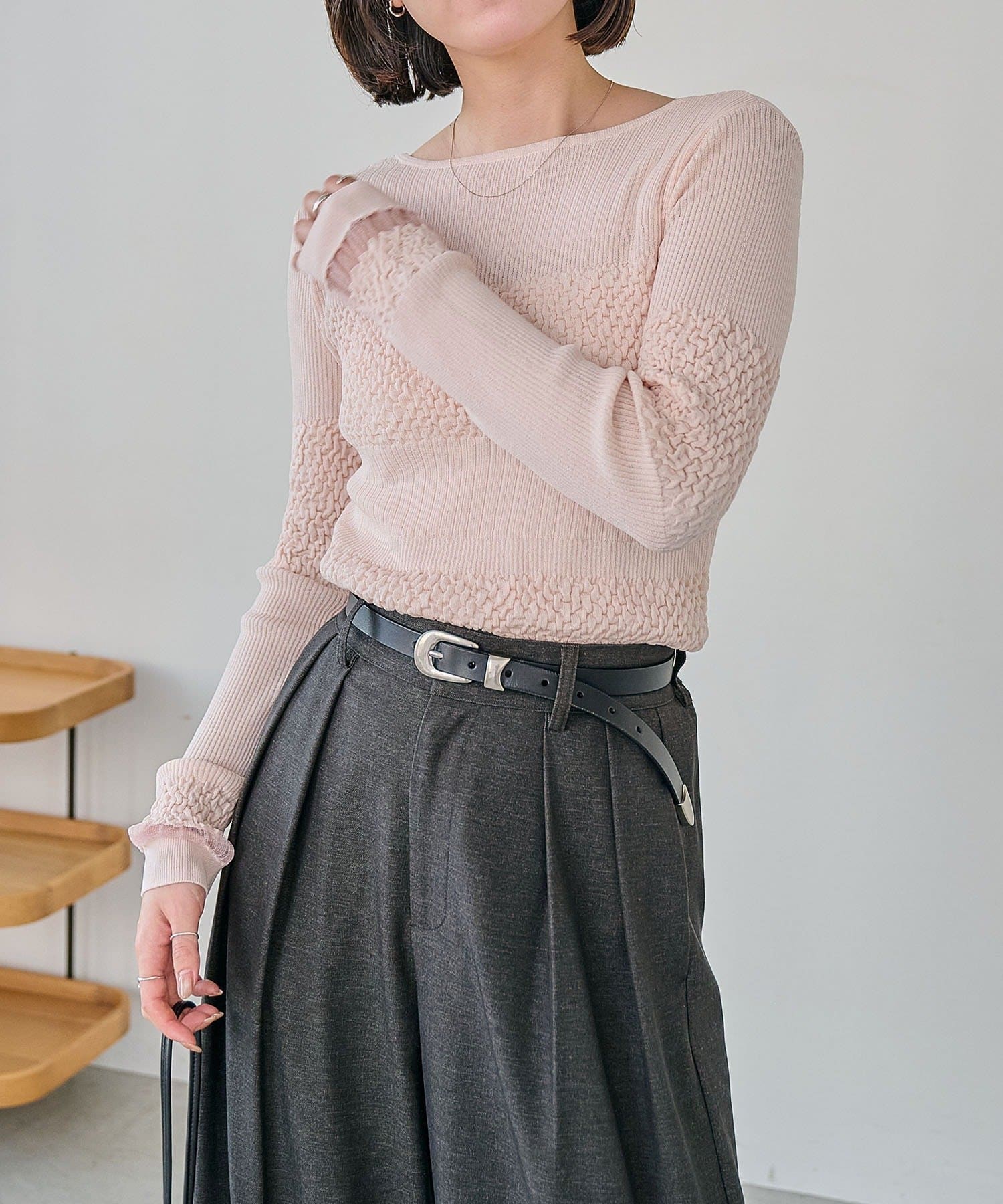 CAPRICIEUX LE'MAGE(カプリシュレマージュ) シャーリングニット