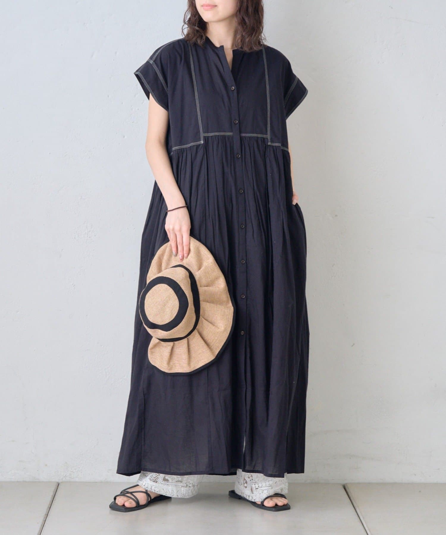 CIAOPANIC TYPY(チャオパニックティピー) 【india】シリコンウォッシュボイルドルマンスリーブワンピ