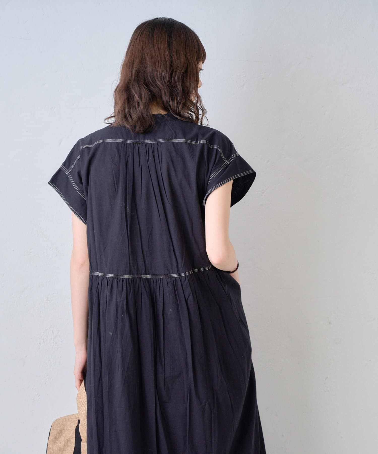 CIAOPANIC TYPY(チャオパニックティピー) 【india】シリコンウォッシュボイルドルマンスリーブワンピ