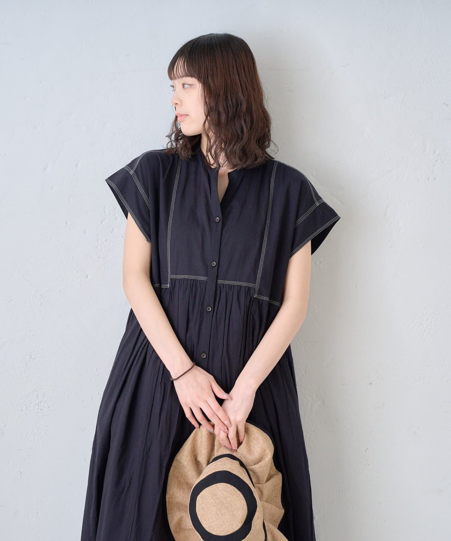 CIAOPANIC TYPY(チャオパニックティピー) 【india】シリコンウォッシュボイルドルマンスリーブワンピ