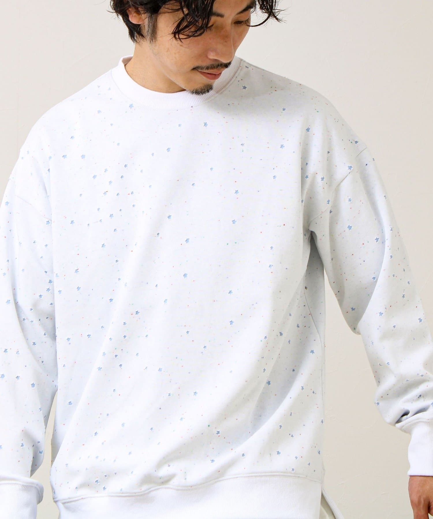 FREDY & GLOSTER(フレディ アンド グロスター) 星穴ネップボンディング クルーネックスウェット
