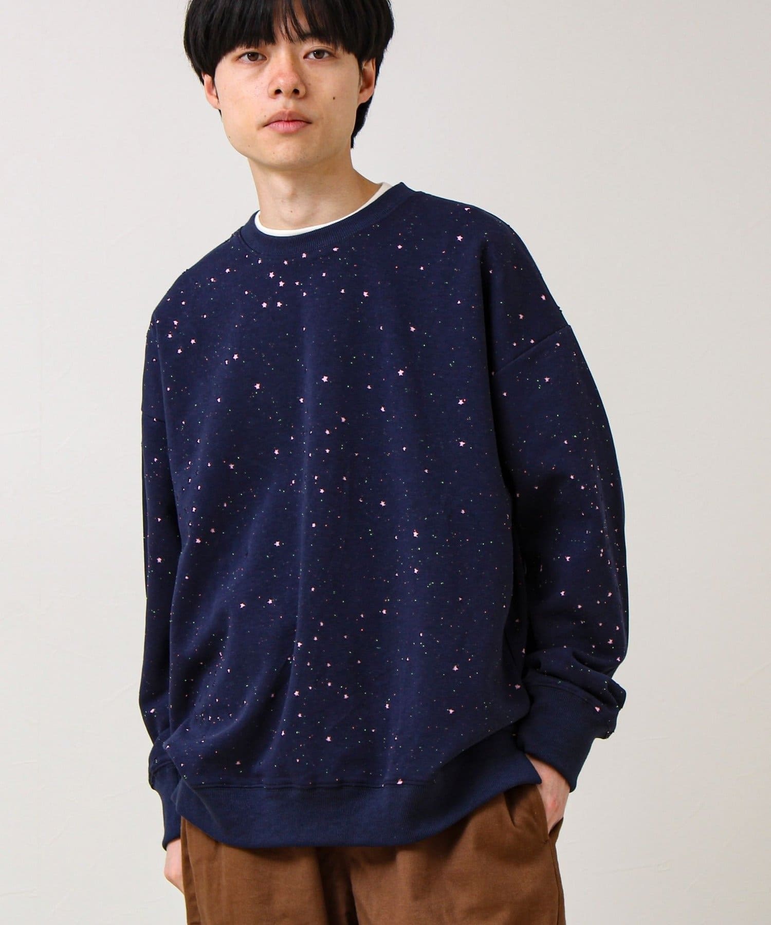 FREDY & GLOSTER(フレディ アンド グロスター) 星穴ネップボンディング クルーネックスウェット