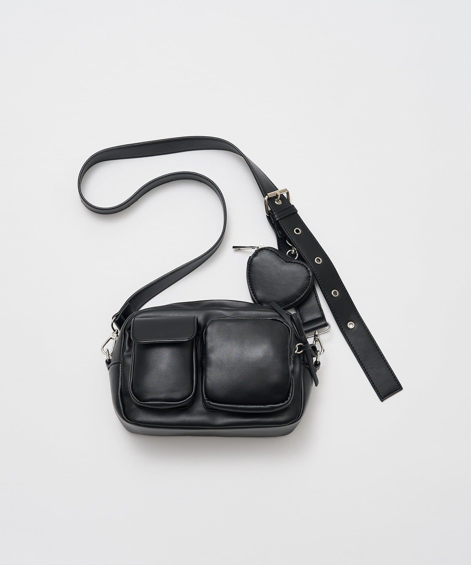 OLIVE des OLIVE(オリーブ デ オリーブ) 【リバイバル】ハートポーチ付きショルダーバッグ