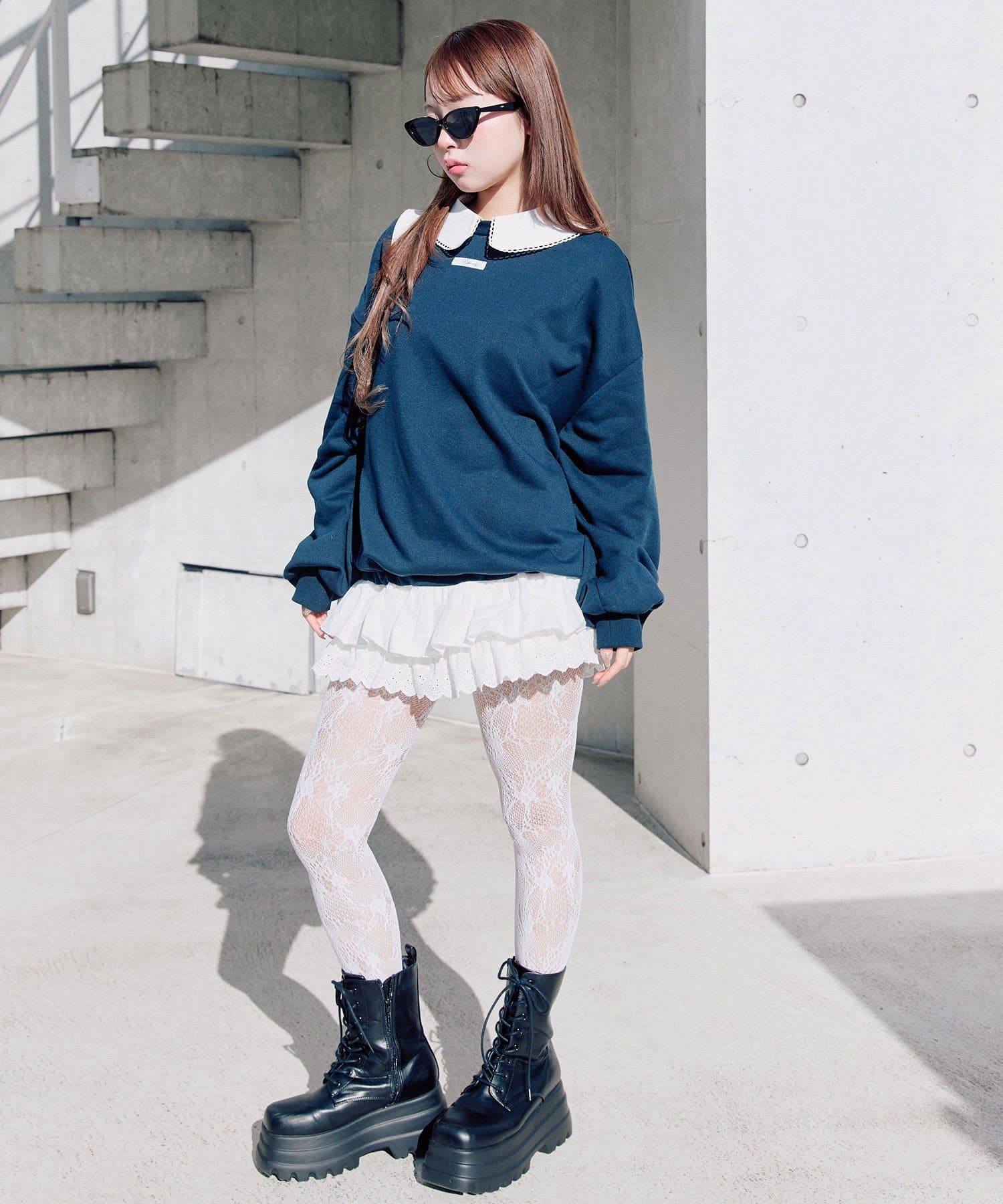 OLIVE des OLIVE(オリーブ デ オリーブ) 裾レースチュニック