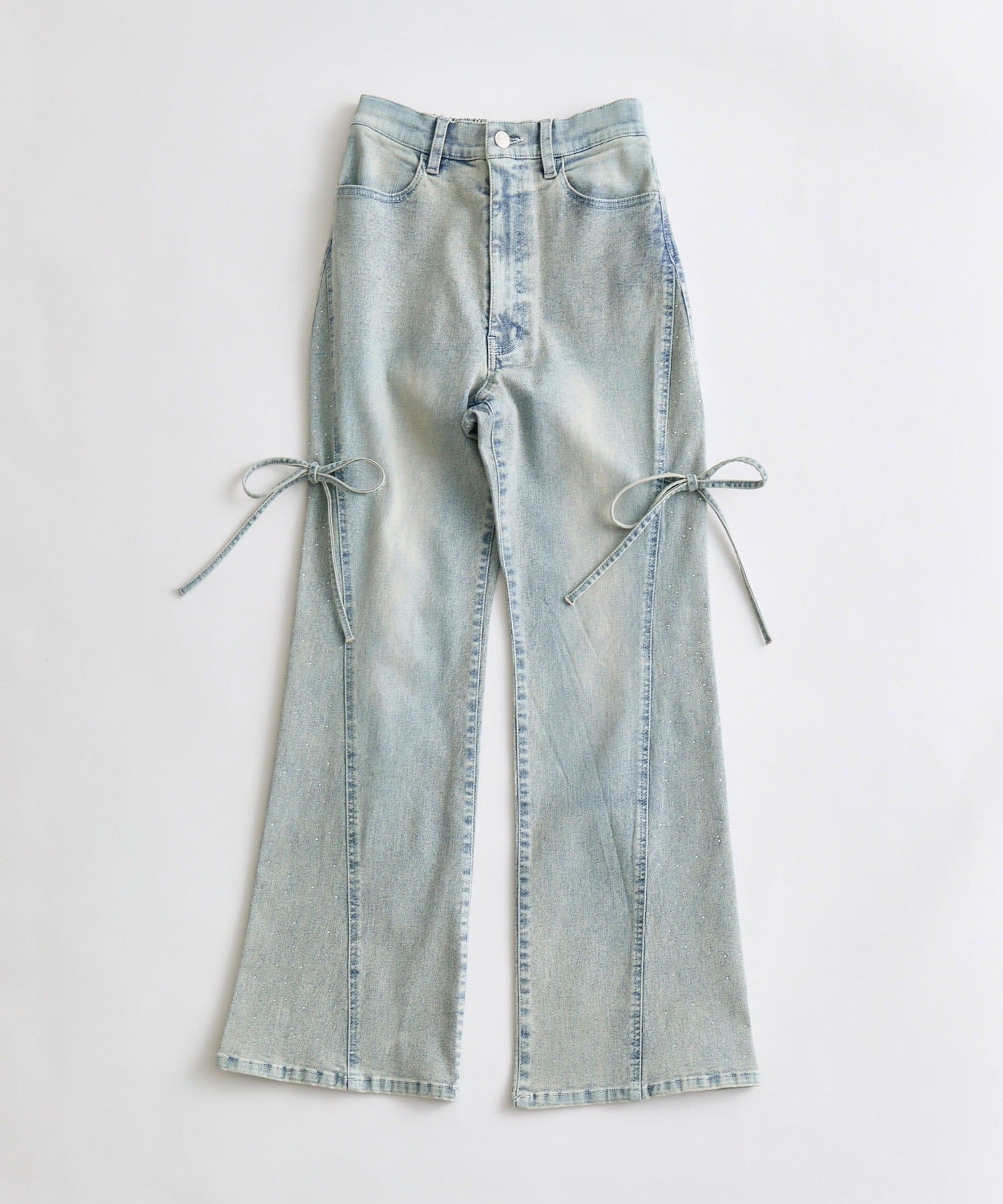 OLIVE des OLIVE(オリーブ デ オリーブ) 美脚ストレッチフレアデニムパンツ