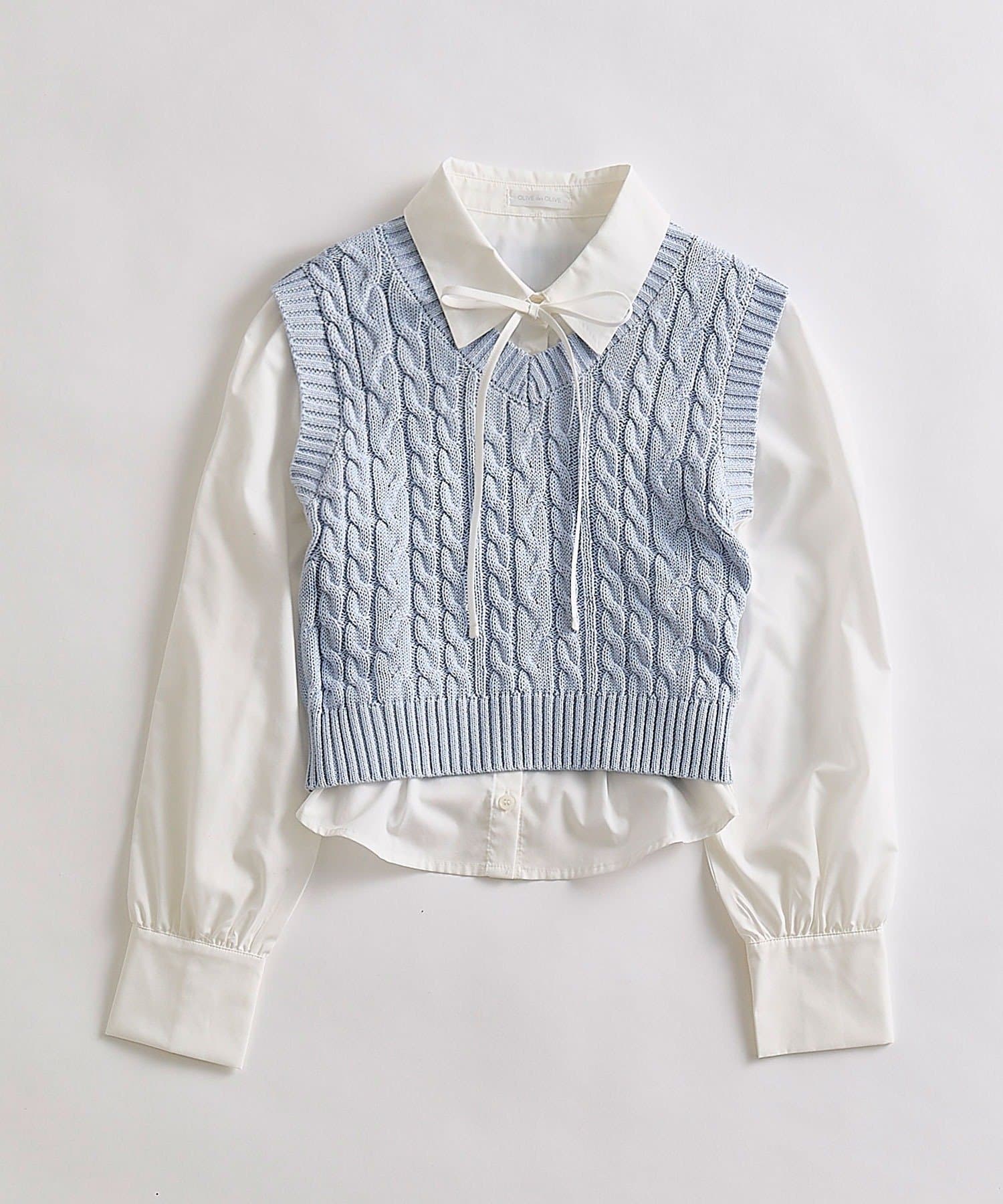 OLIVE des OLIVE(オリーブ デ オリーブ) シャツ＋ベストセット