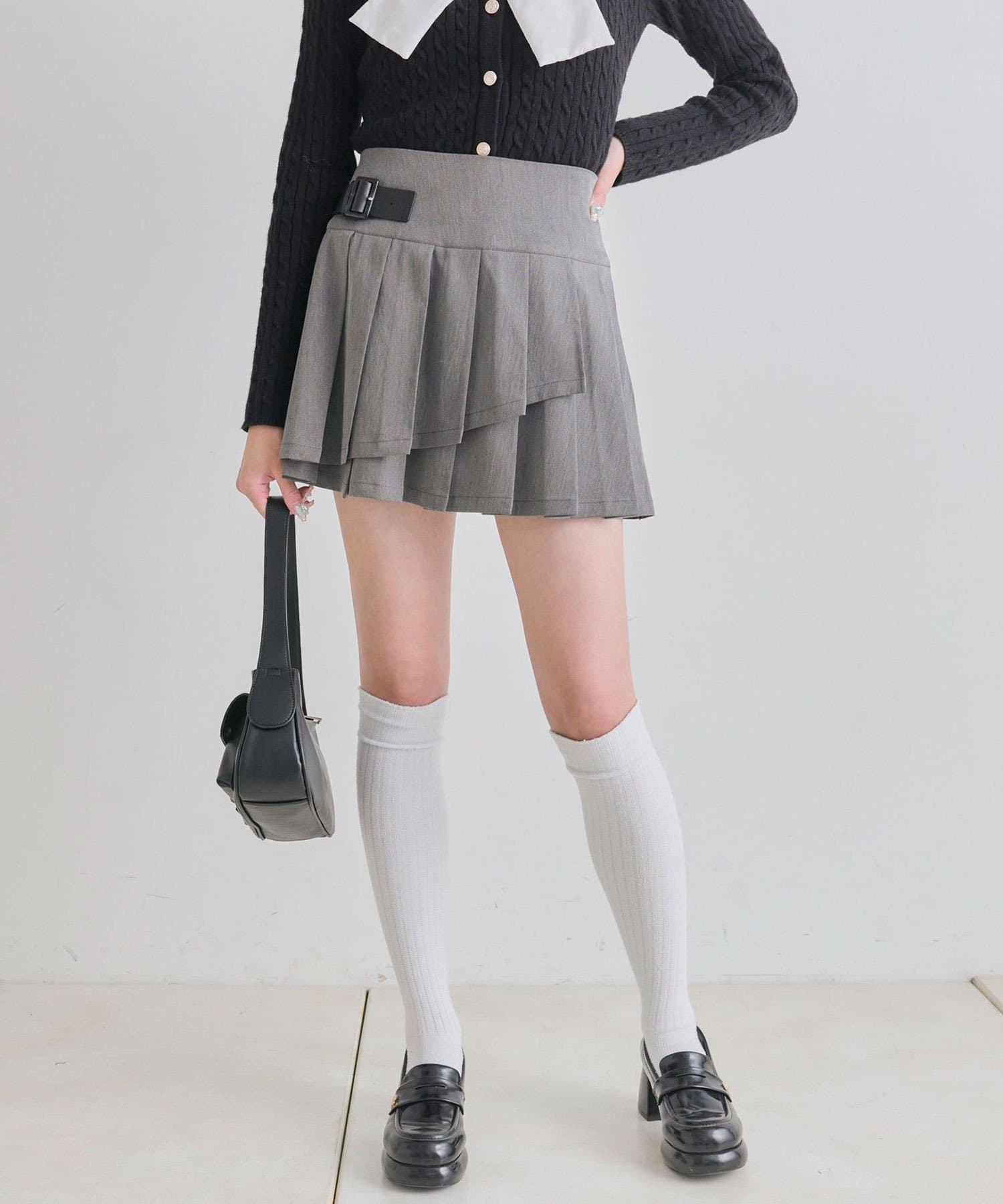 OLIVE des OLIVE(オリーブ デ オリーブ) アシメプリーツスカート