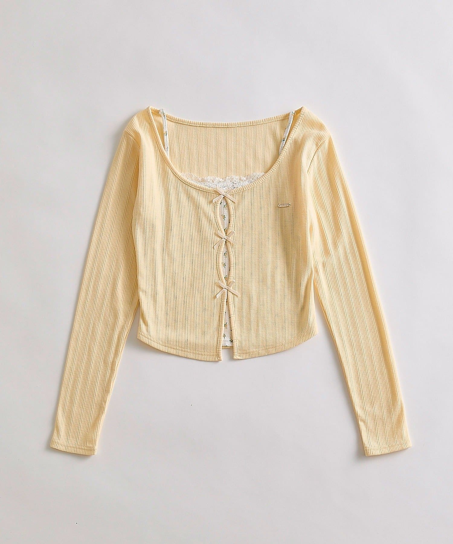 OLIVE des OLIVE(オリーブ デ オリーブ) 映えリボントップス