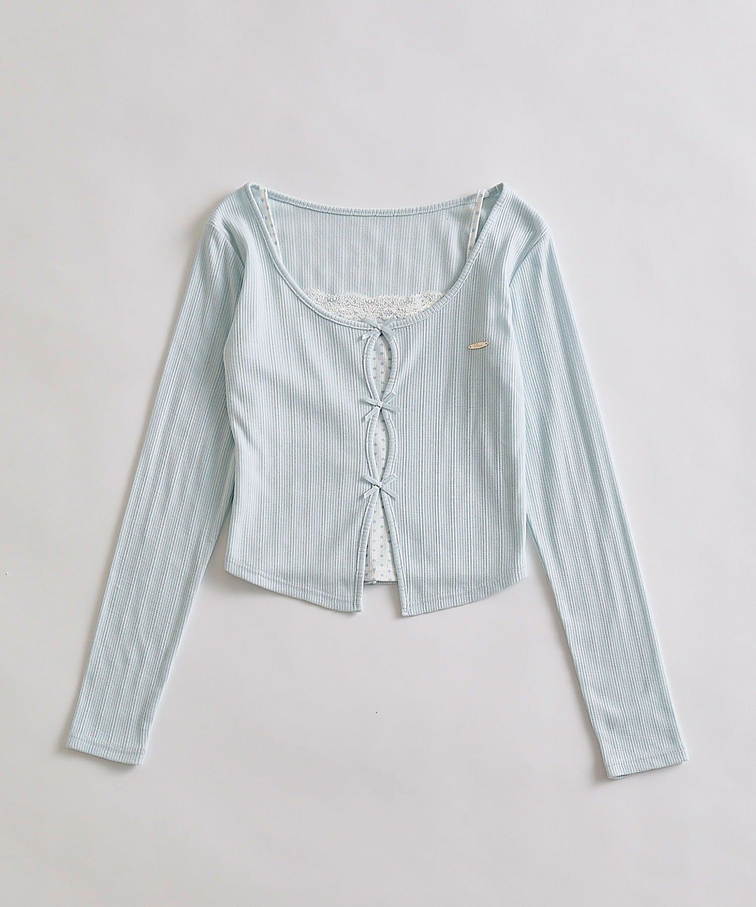 OLIVE des OLIVE(オリーブ デ オリーブ) 映えリボントップス