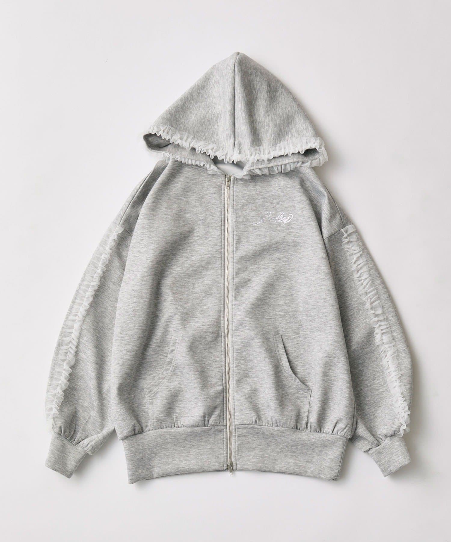 OLIVE des OLIVE(オリーブ デ オリーブ) チュールフリルパーカー