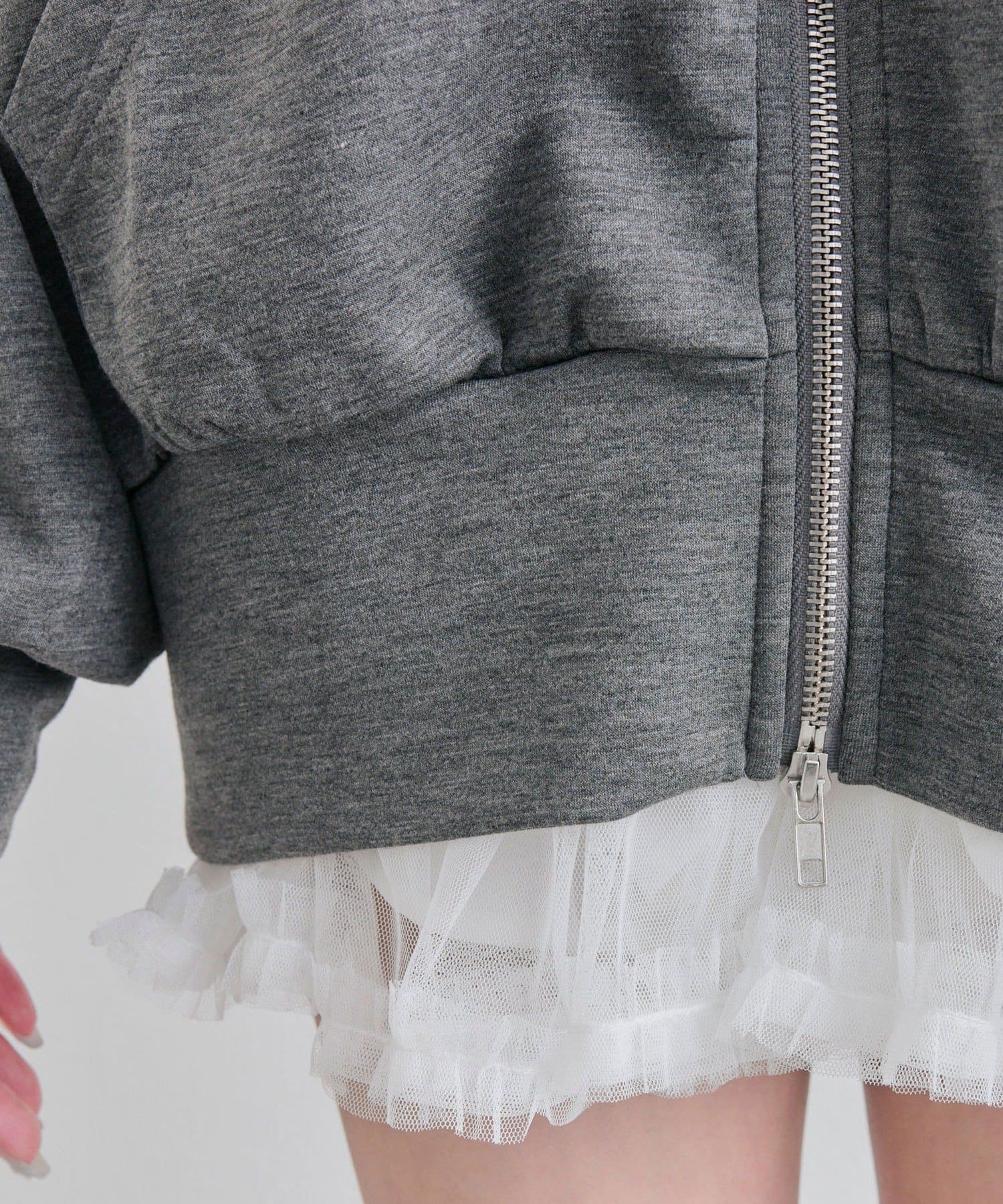 OLIVE des OLIVE(オリーブ デ オリーブ) チュールフリルパーカー