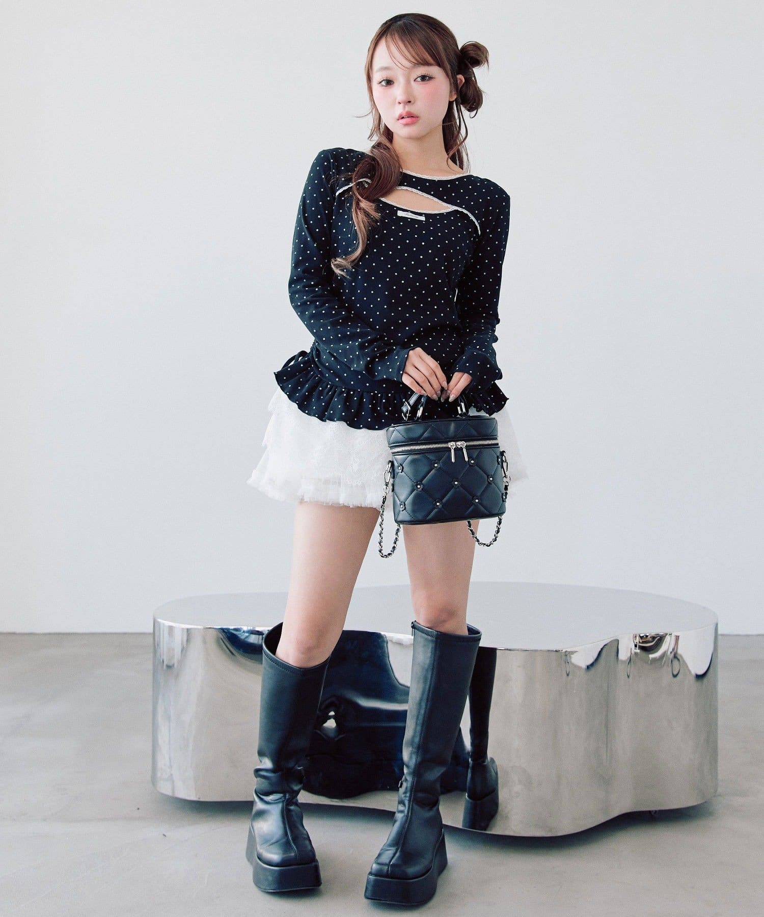 OLIVE des OLIVE(オリーブ デ オリーブ) レースティアードチュニック