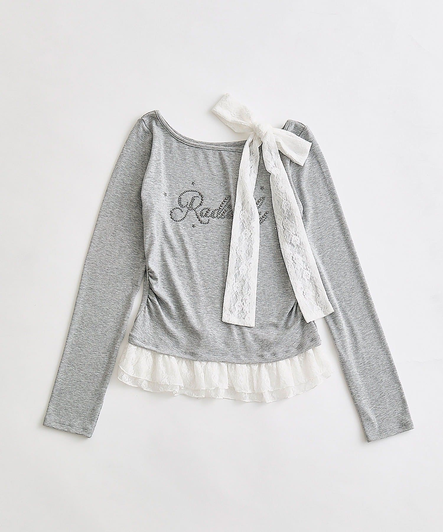 OLIVE des OLIVE(オリーブ デ オリーブ) 肩リボンTシャツ