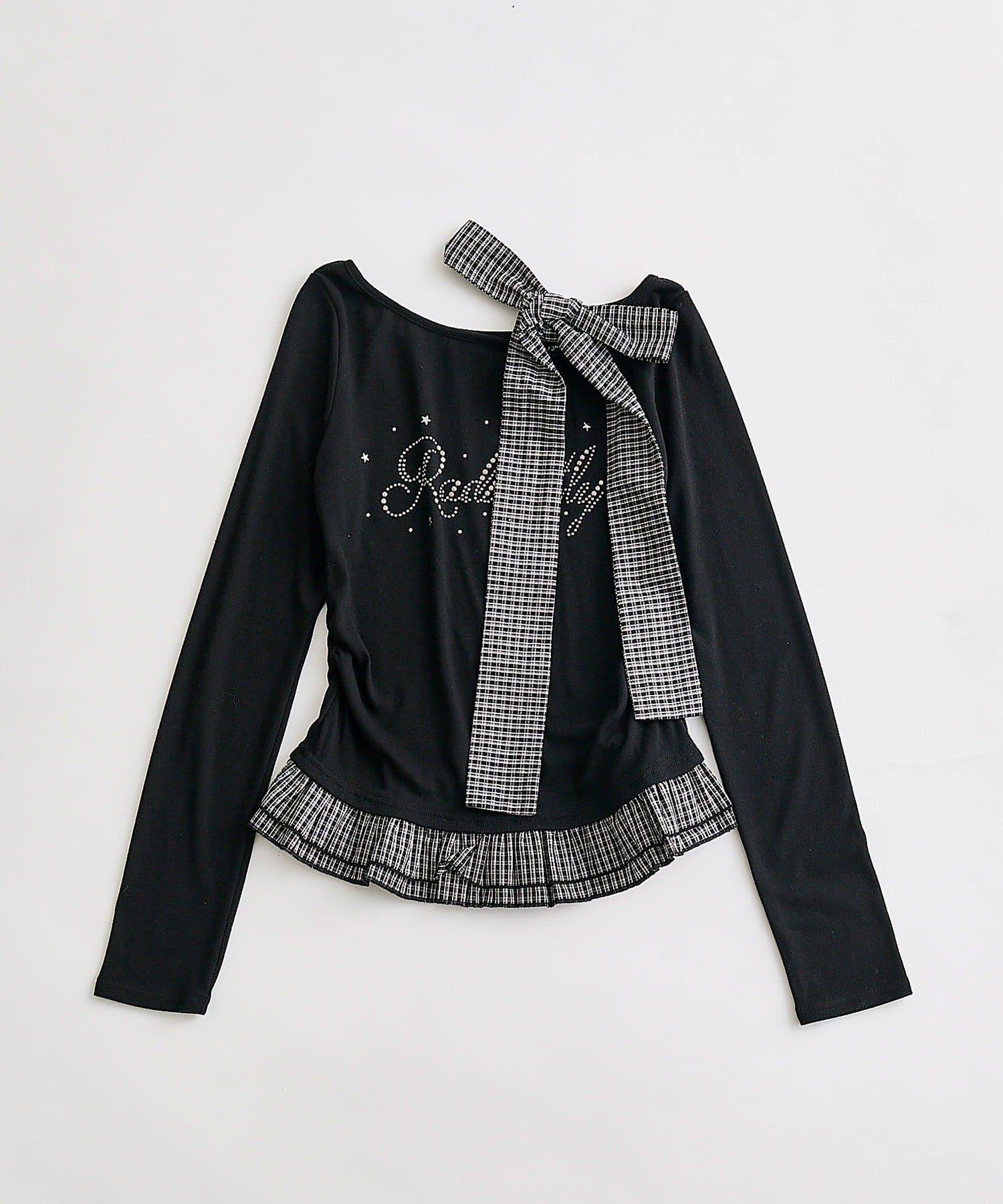 OLIVE des OLIVE(オリーブ デ オリーブ) 肩リボンTシャツ