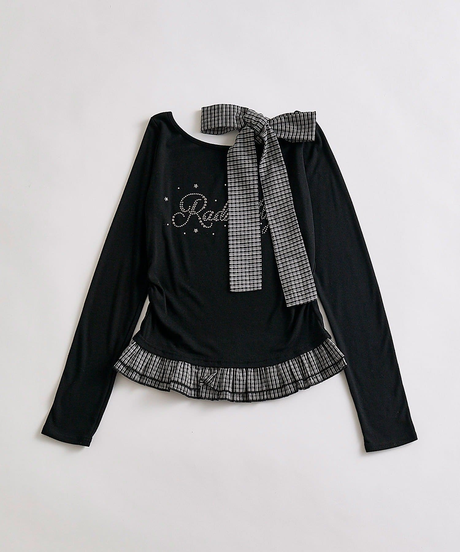 OLIVE des OLIVE(オリーブ デ オリーブ) 肩リボンTシャツ