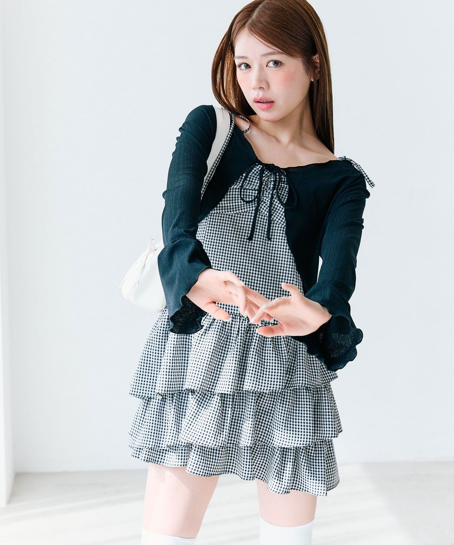 OLIVE des OLIVE(オリーブ デ オリーブ) フリルキャミボレロセット