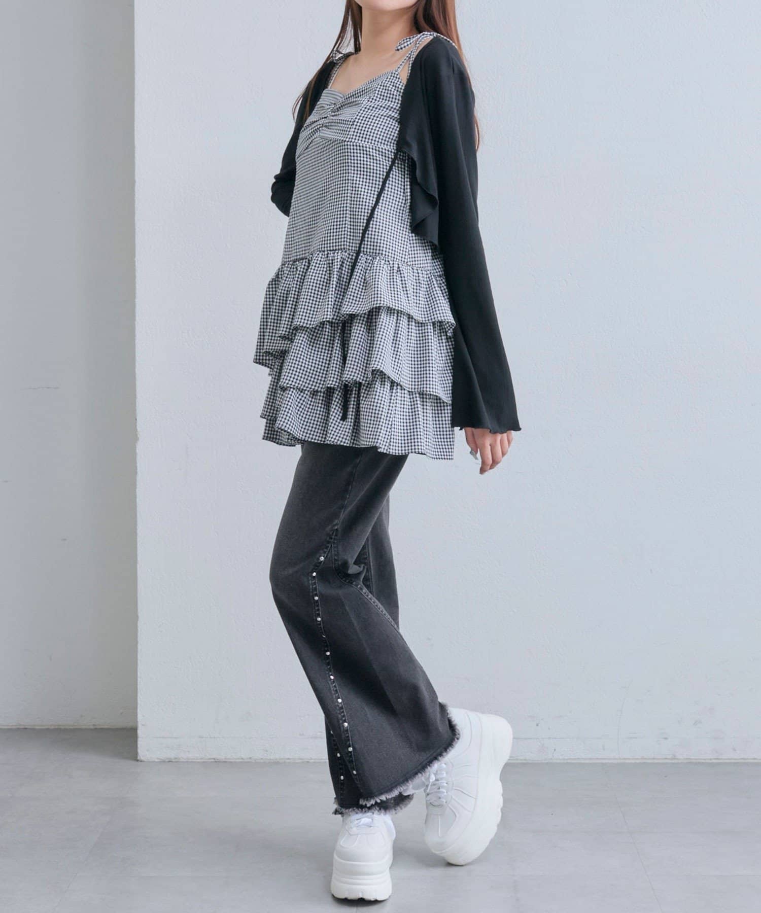 OLIVE des OLIVE(オリーブ デ オリーブ) フリルキャミボレロセット