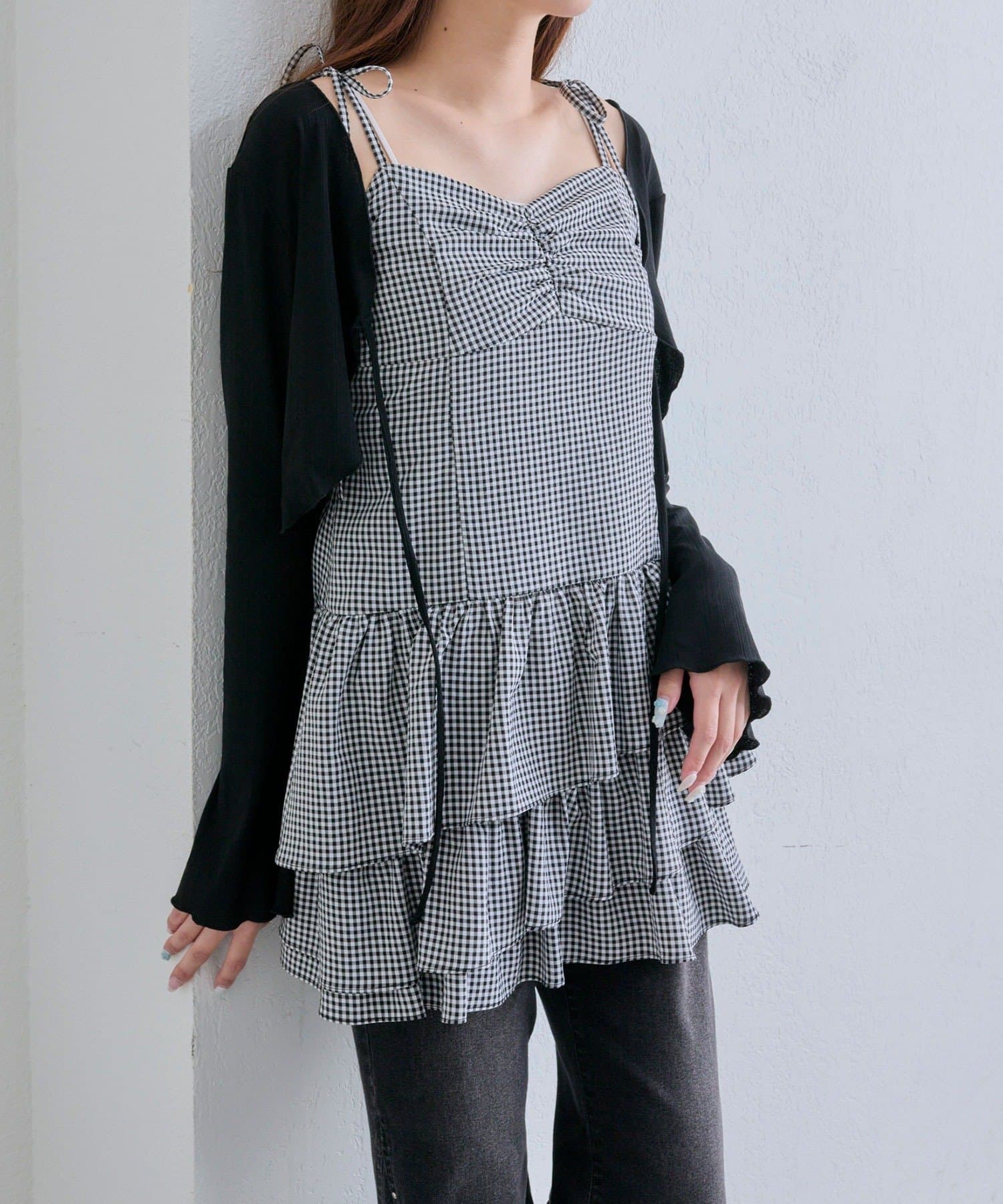 OLIVE des OLIVE(オリーブ デ オリーブ) フリルキャミボレロセット