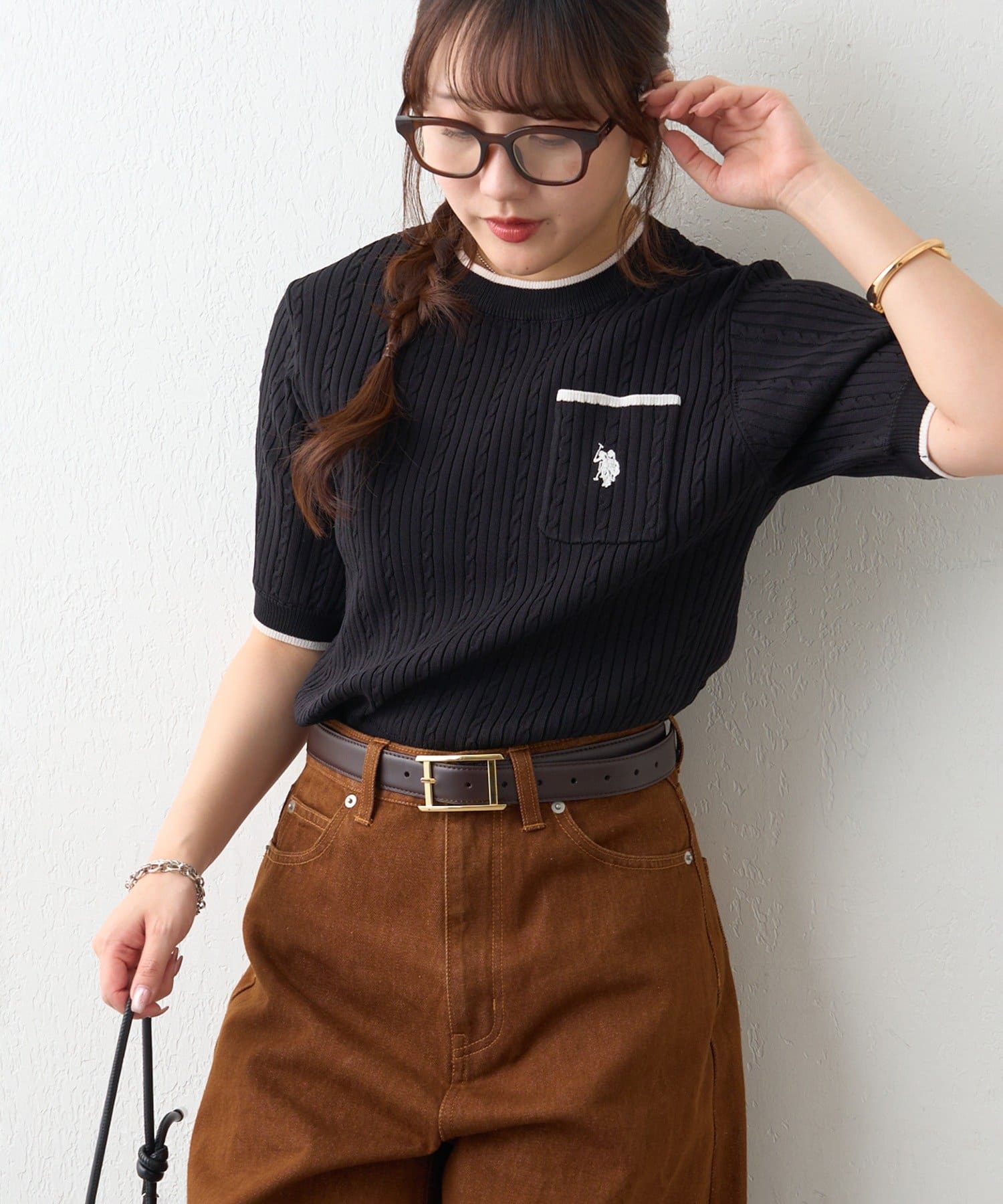 Remind me and forever(リマインドミーアンドフォーエバー) U.S.POLOASSN.ポケ付ケーブルプルオーバー