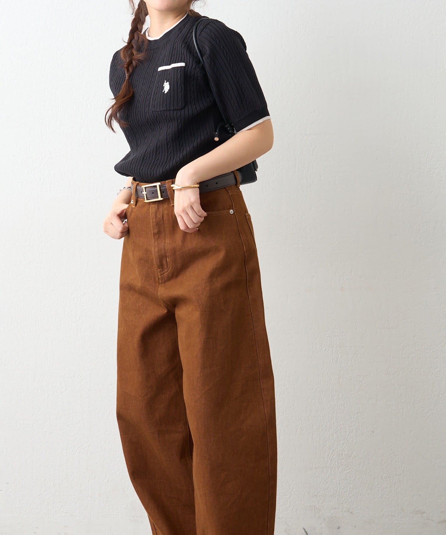 Remind me and forever(リマインドミーアンドフォーエバー) U.S.POLOASSN.ポケ付ケーブルプルオーバー