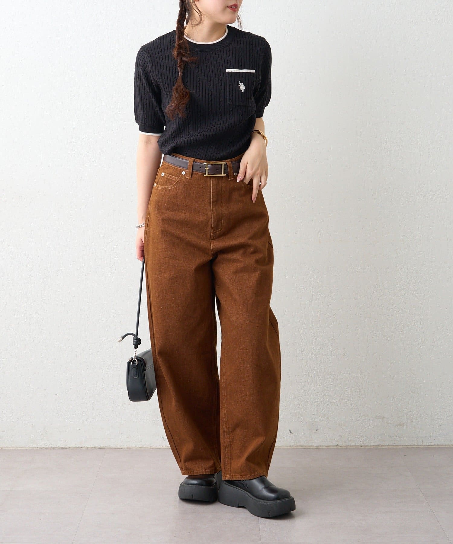 Remind me and forever(リマインドミーアンドフォーエバー) U.S.POLOASSN.ポケ付ケーブルプルオーバー