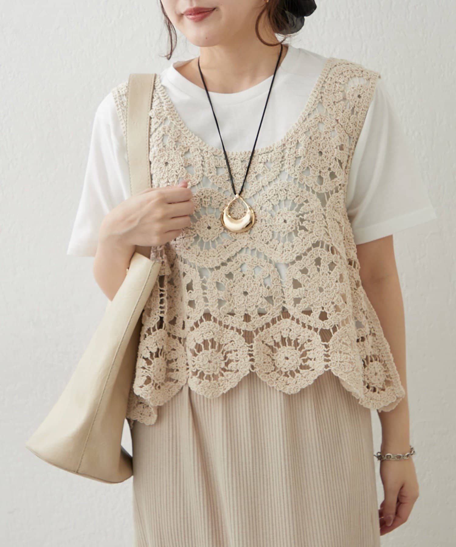 Remind me and forever(リマインドミーアンドフォーエバー) 【SET】かぎ針ベスト&Tシャツ