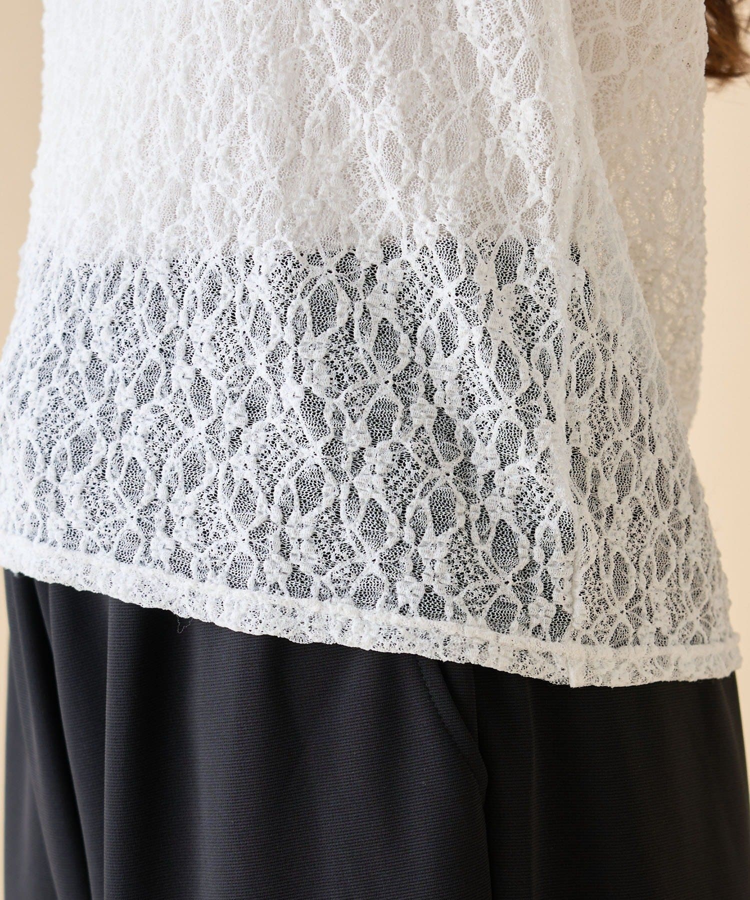 Remind me and forever(リマインドミーアンドフォーエバー) 【レディライクなきこなしに】レースフレアー袖プルオーバー