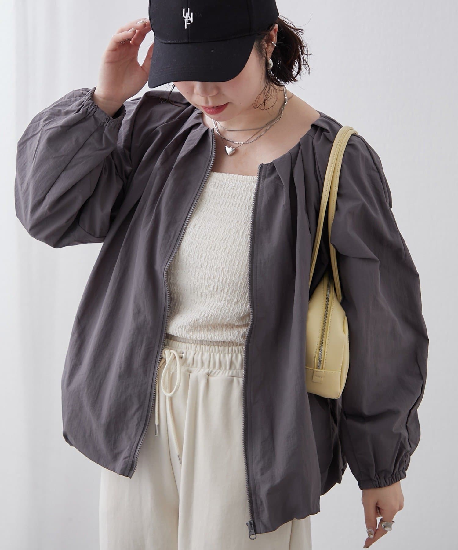 Remind me and forever(リマインドミーアンドフォーエバー) 【ふんわりシルエット】タックバルーンブルゾン