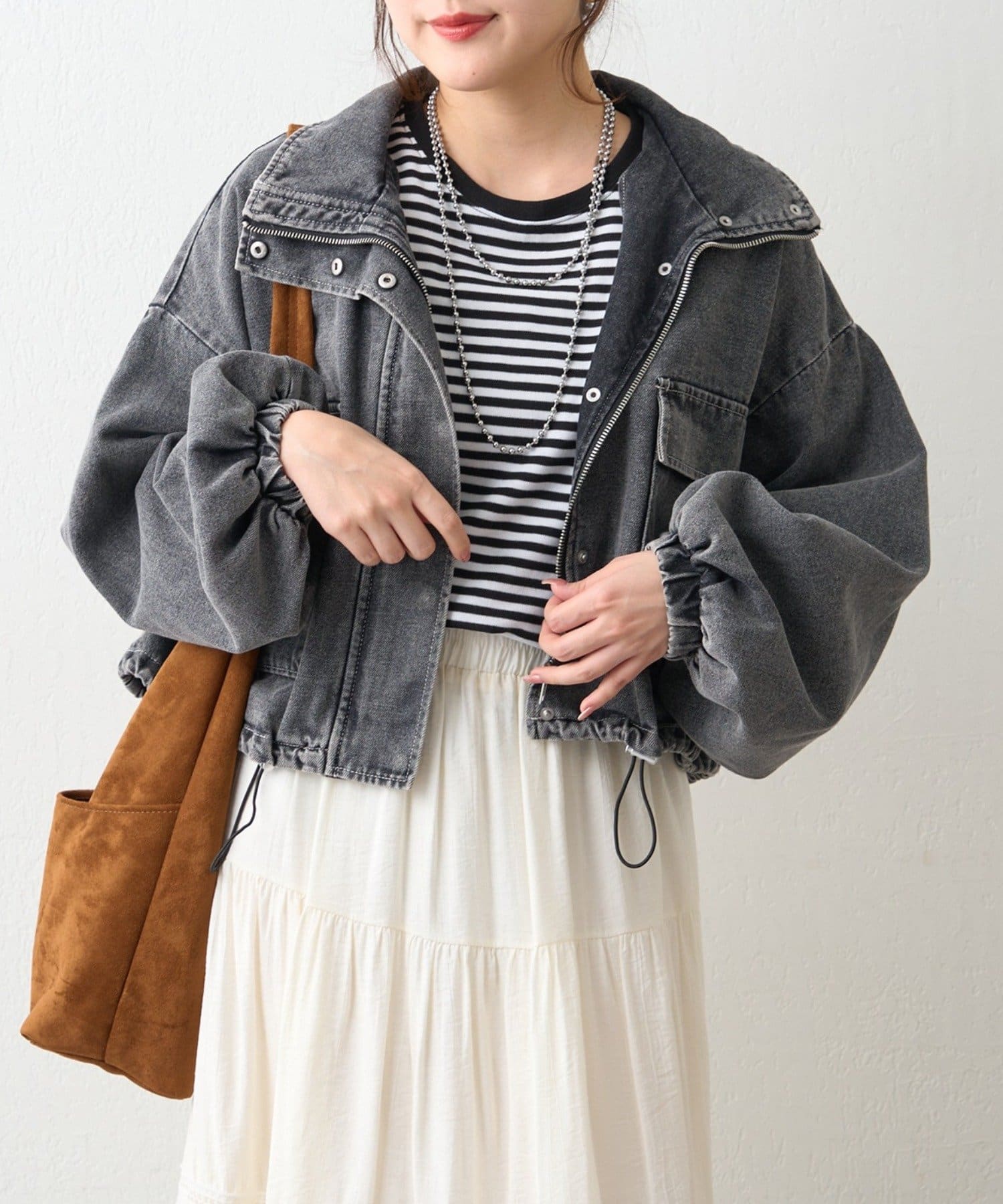 Remind me and forever(リマインドミーアンドフォーエバー) スタンドショートブルゾン