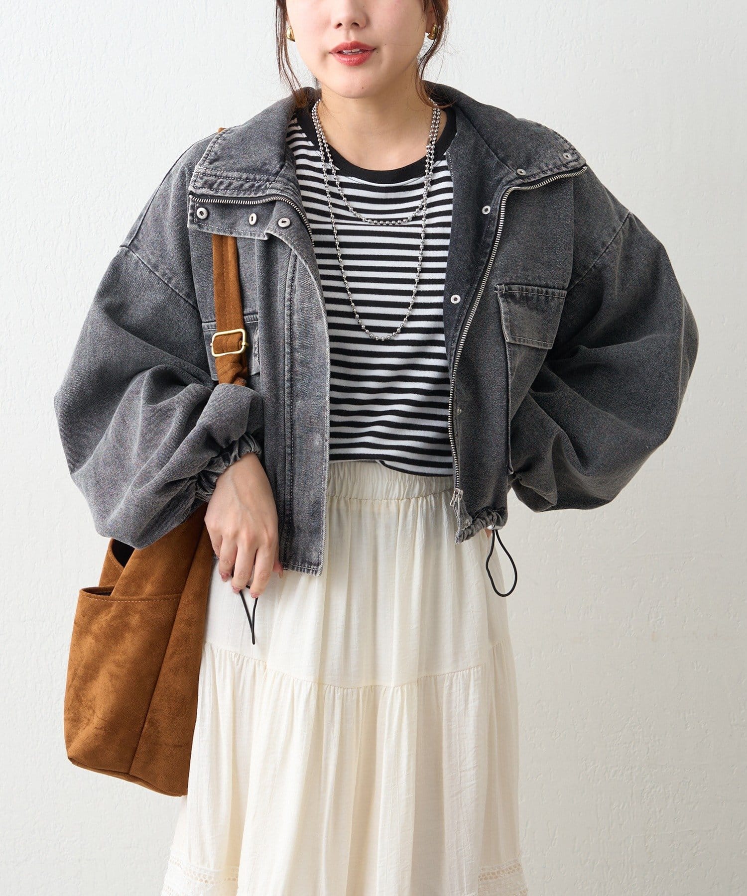 Remind me and forever(リマインドミーアンドフォーエバー) スタンドショートブルゾン