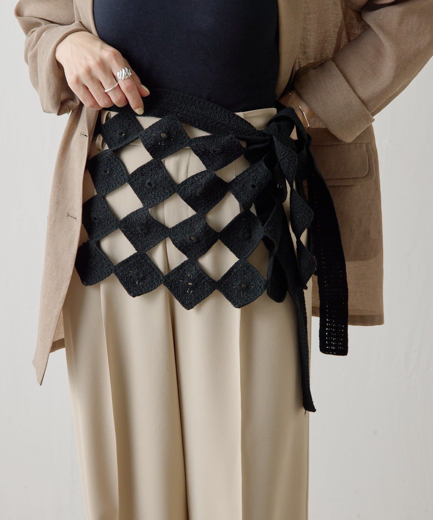 COLLAGE GALLARDAGALANTE(コラージュ ガリャルダガランテ) 【PAPILLONNER/パピヨネ】クロシェラップスカーフ