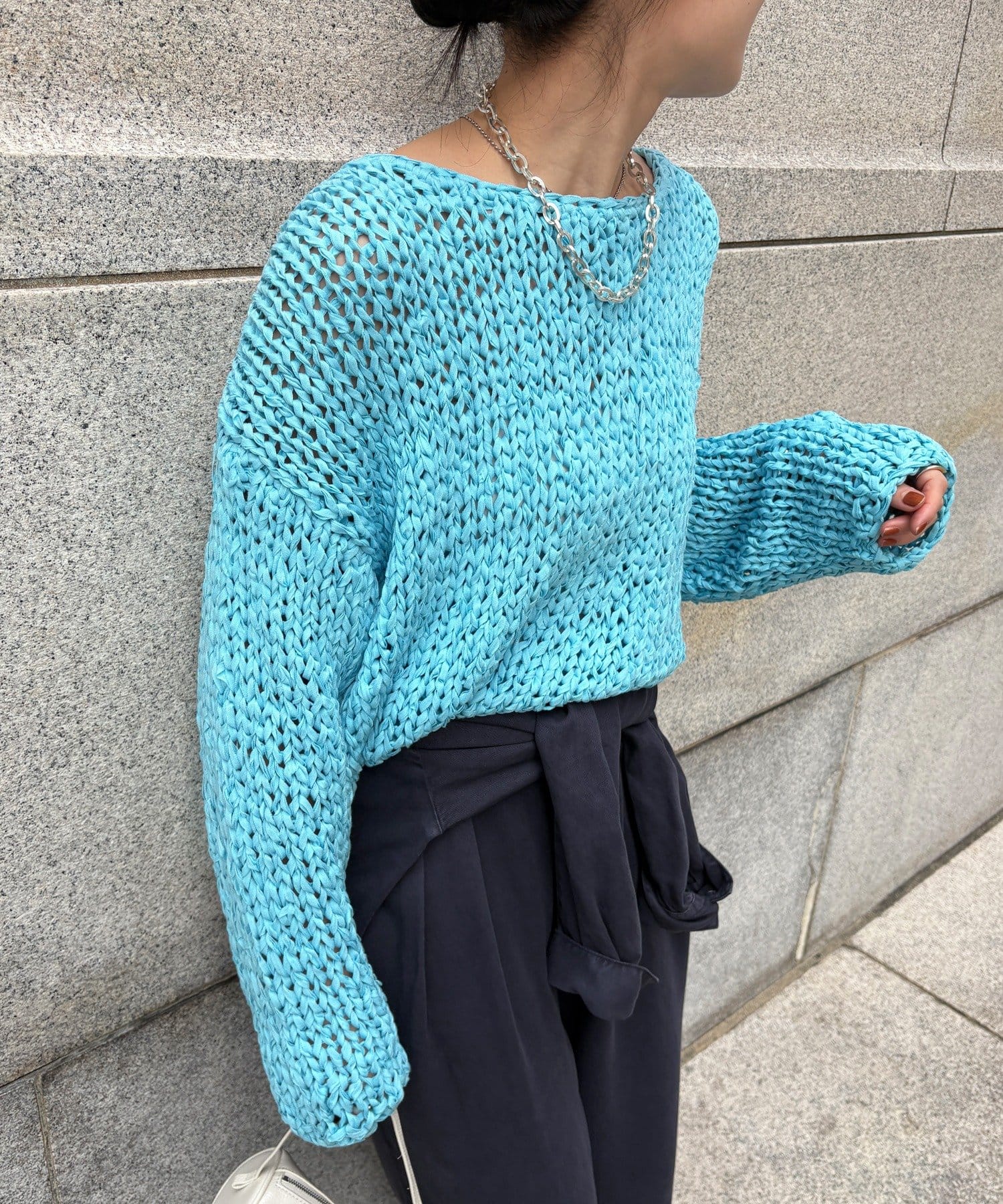 DOUDOU(ドゥドゥ) ハンドメイドテープヤーンニット